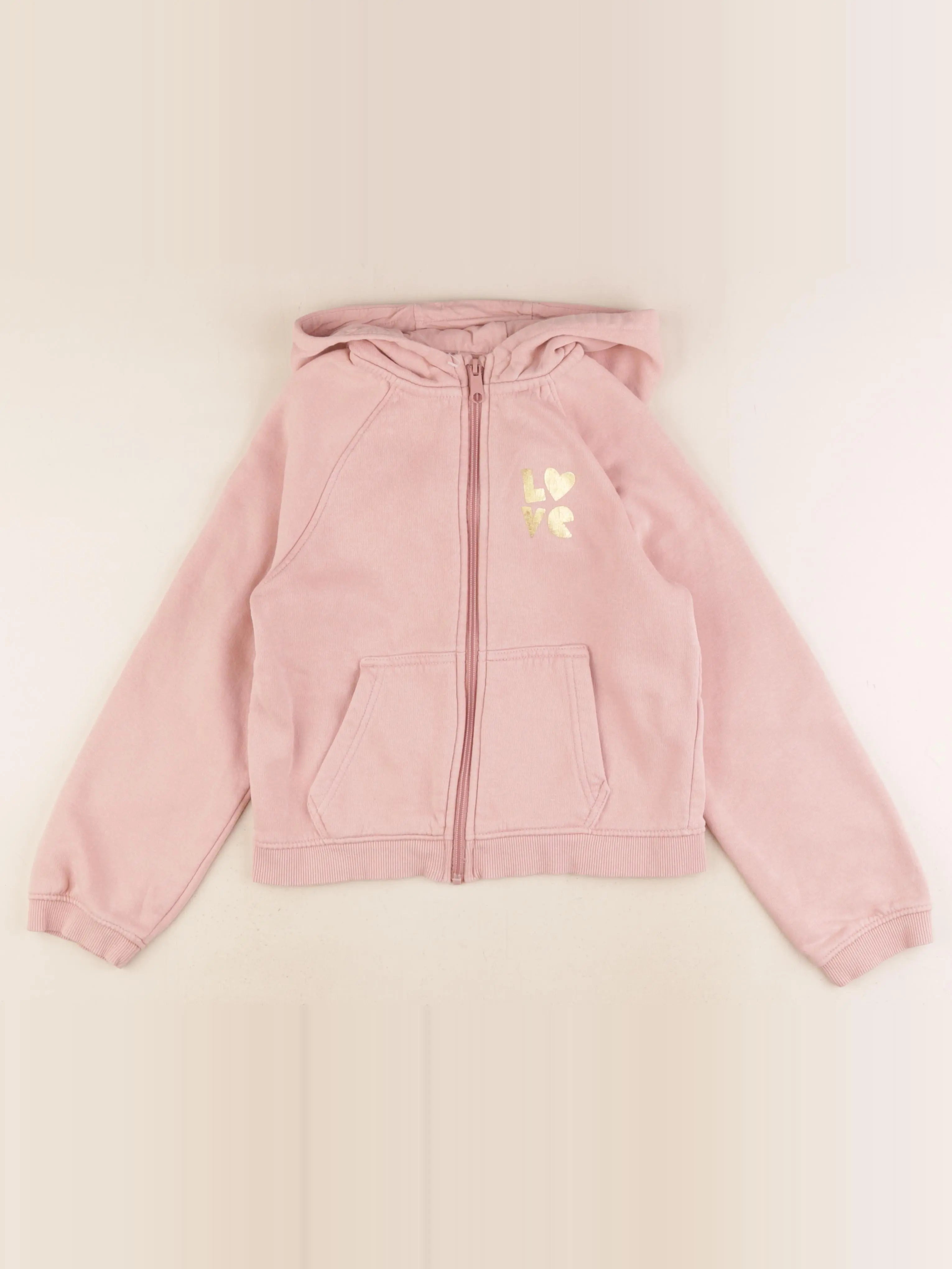Vertbaudet - sweat rose - 10 ans