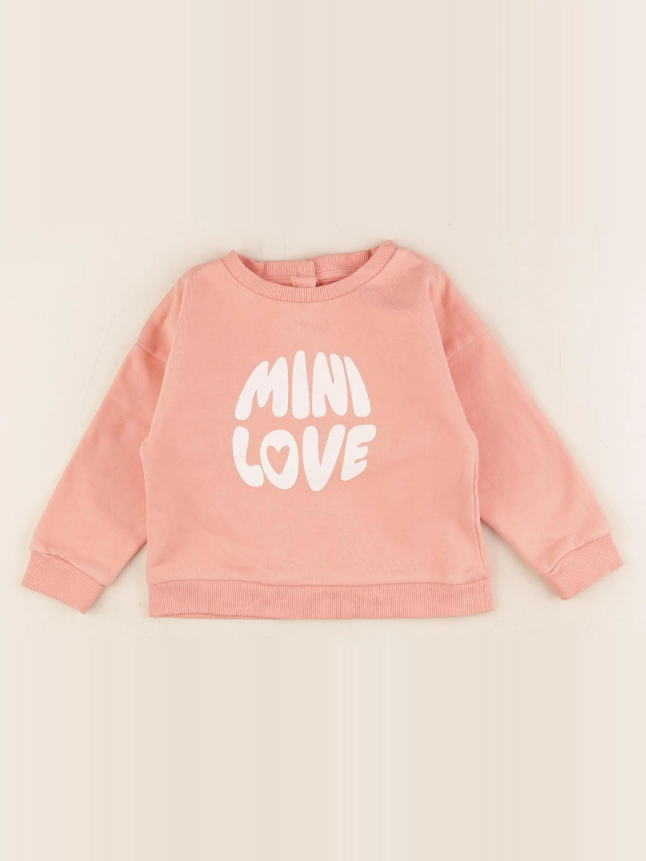Vertbaudet - sweat orange - 24 mois