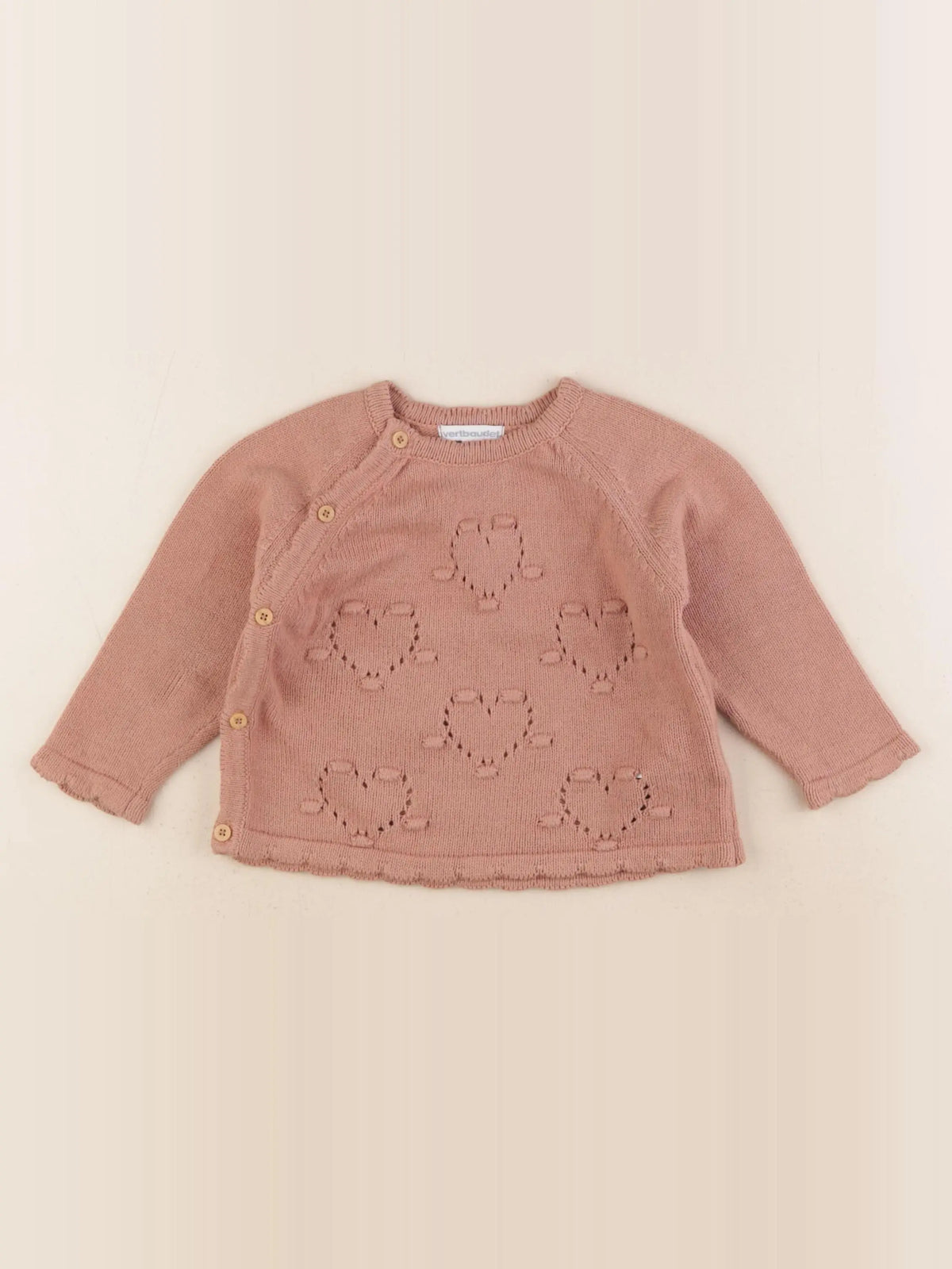 Vertbaudet - pull rose - 18 mois