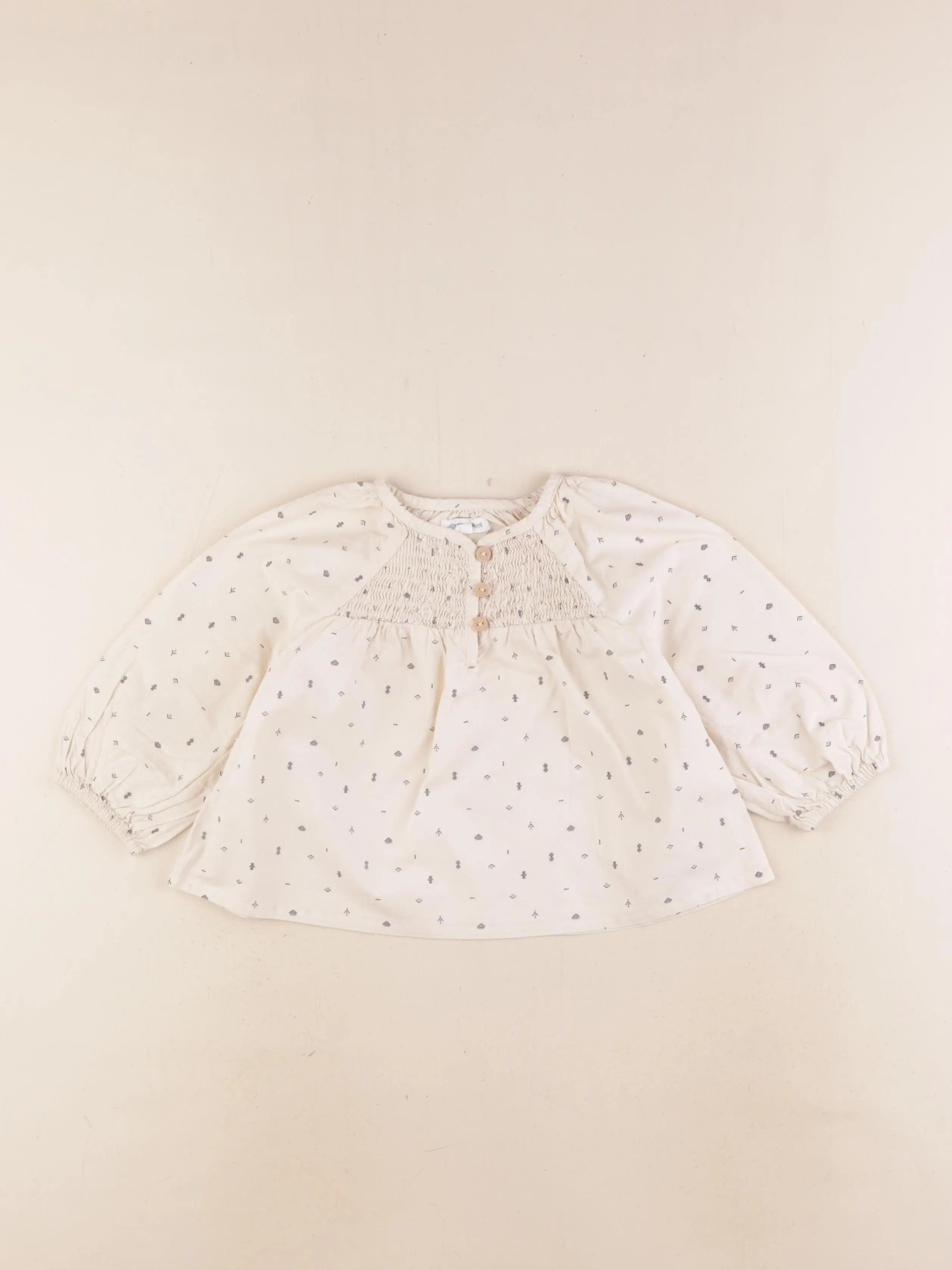 Vertbaudet - blouse beige - 18 mois