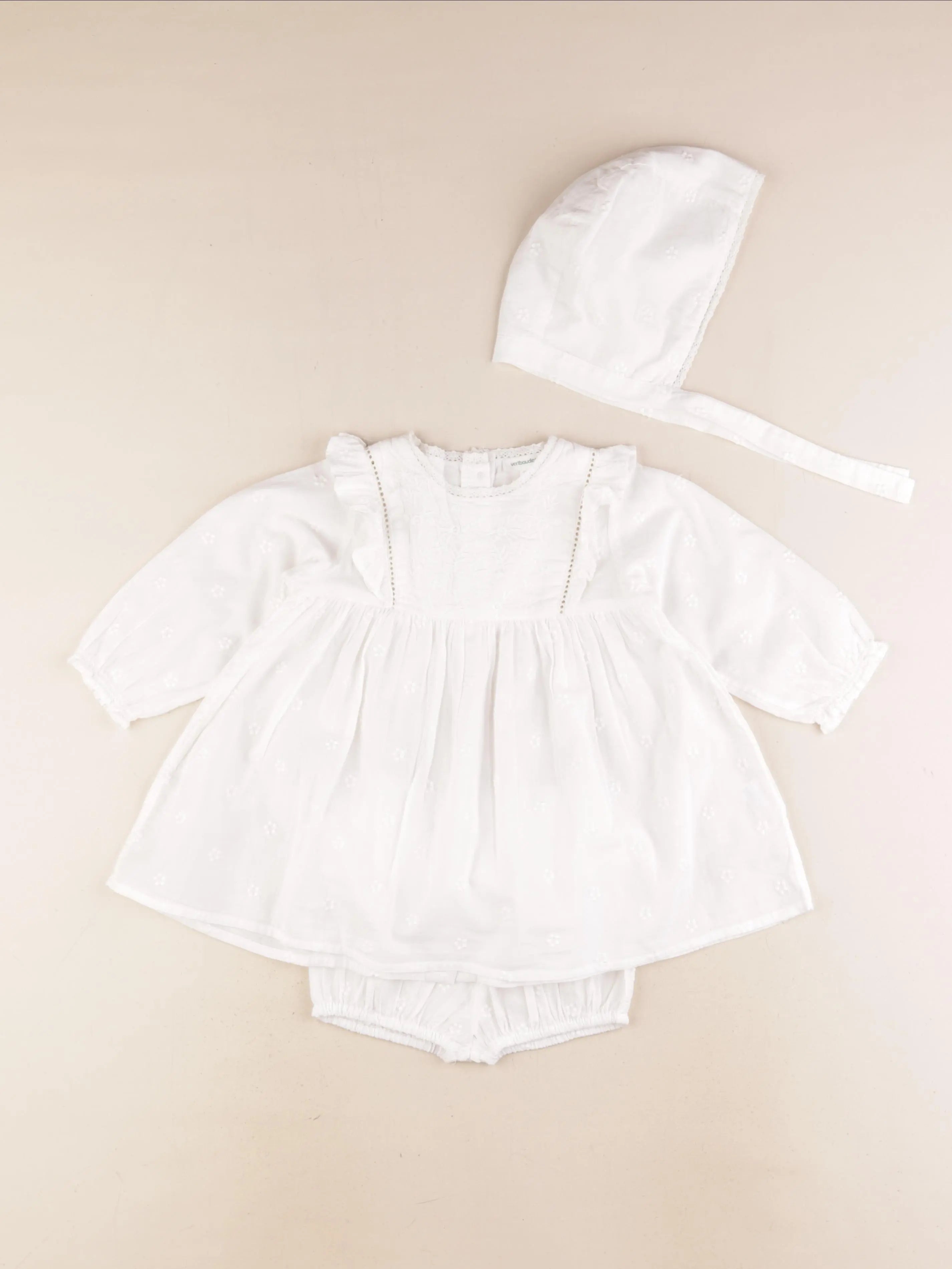 Vertbaudet - ensemble blanc - 12 mois
