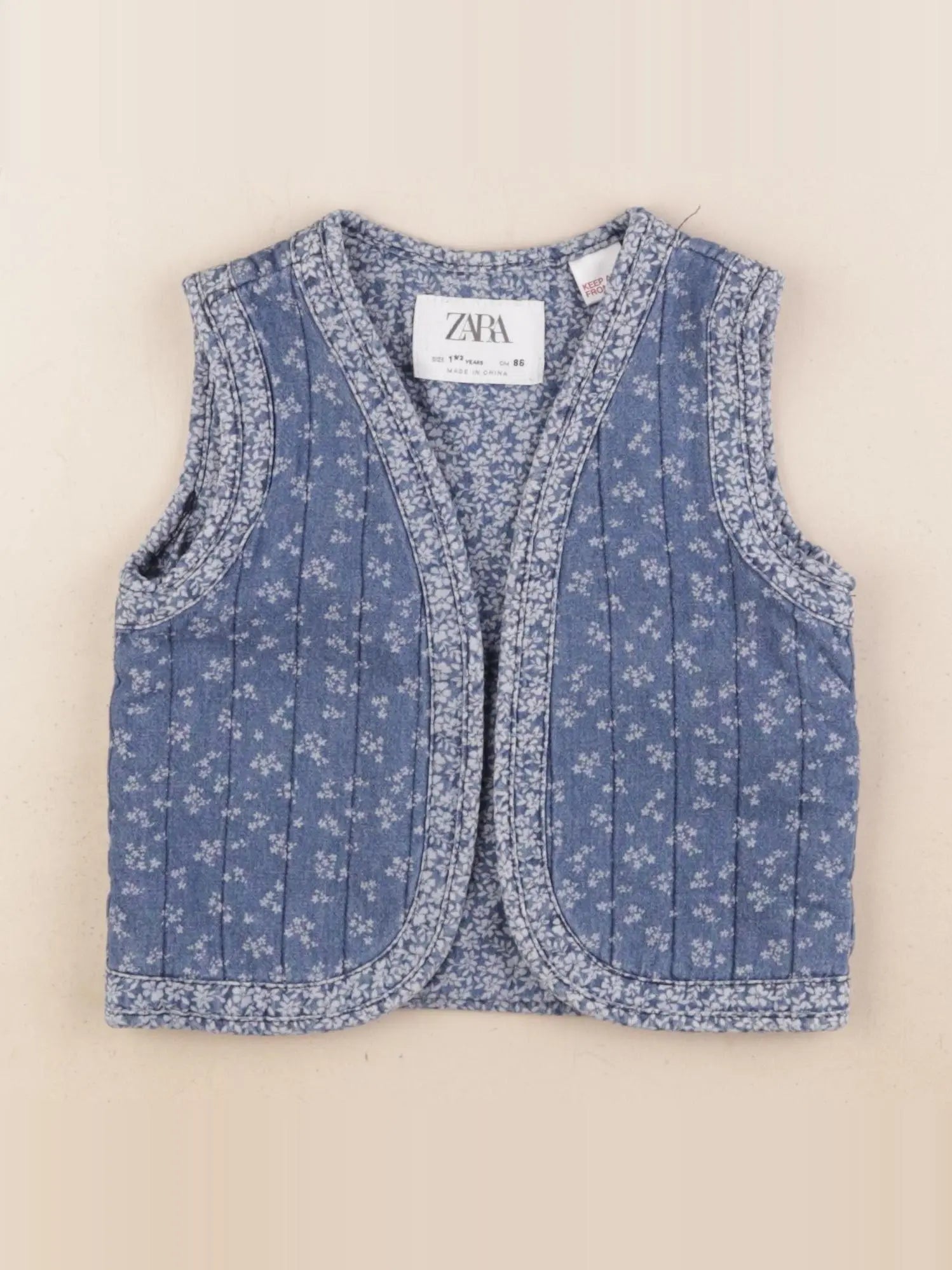 Zara - gilet bleu - 18 mois