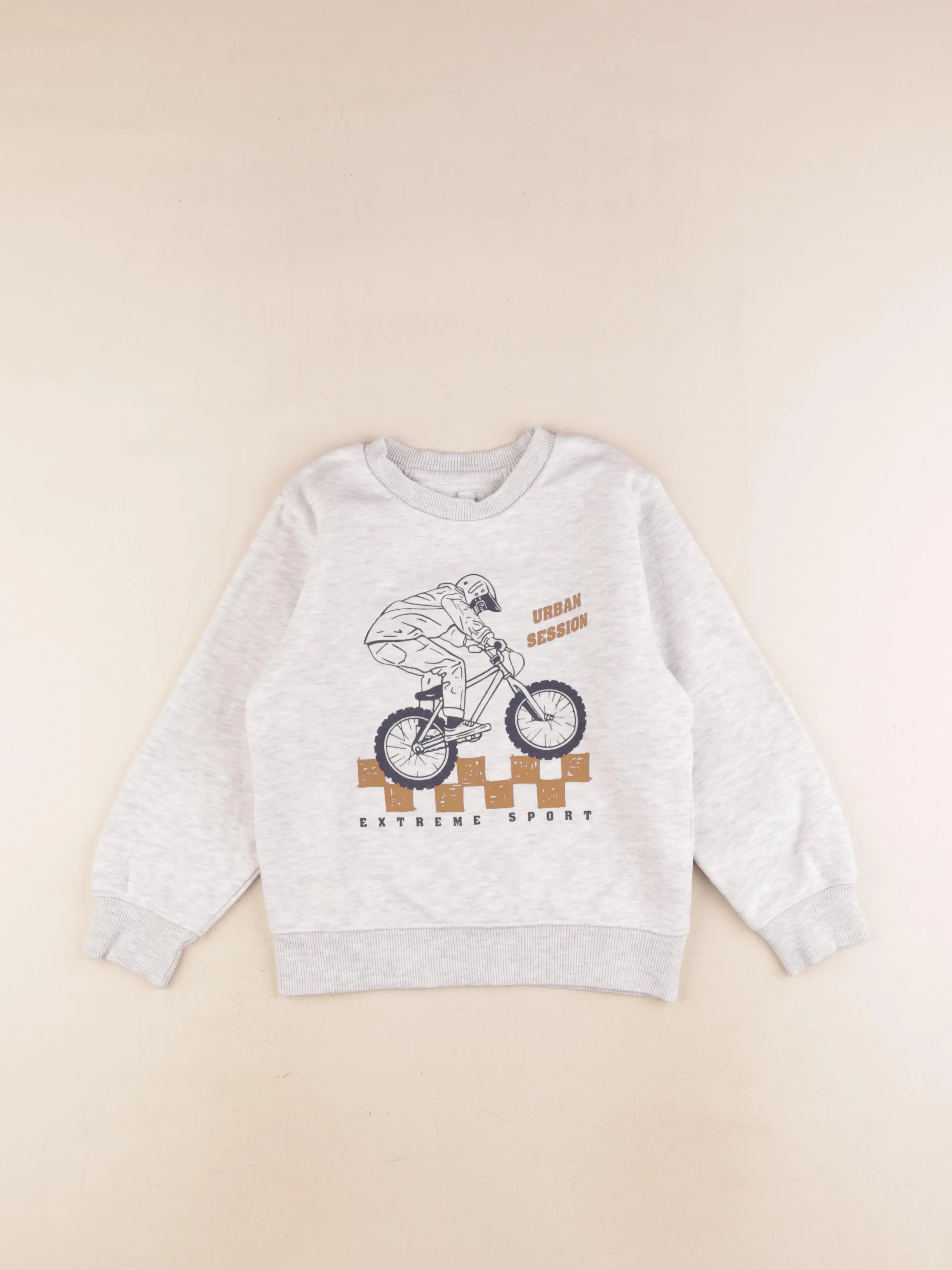 Vertbaudet - sweat gris - 6 ans