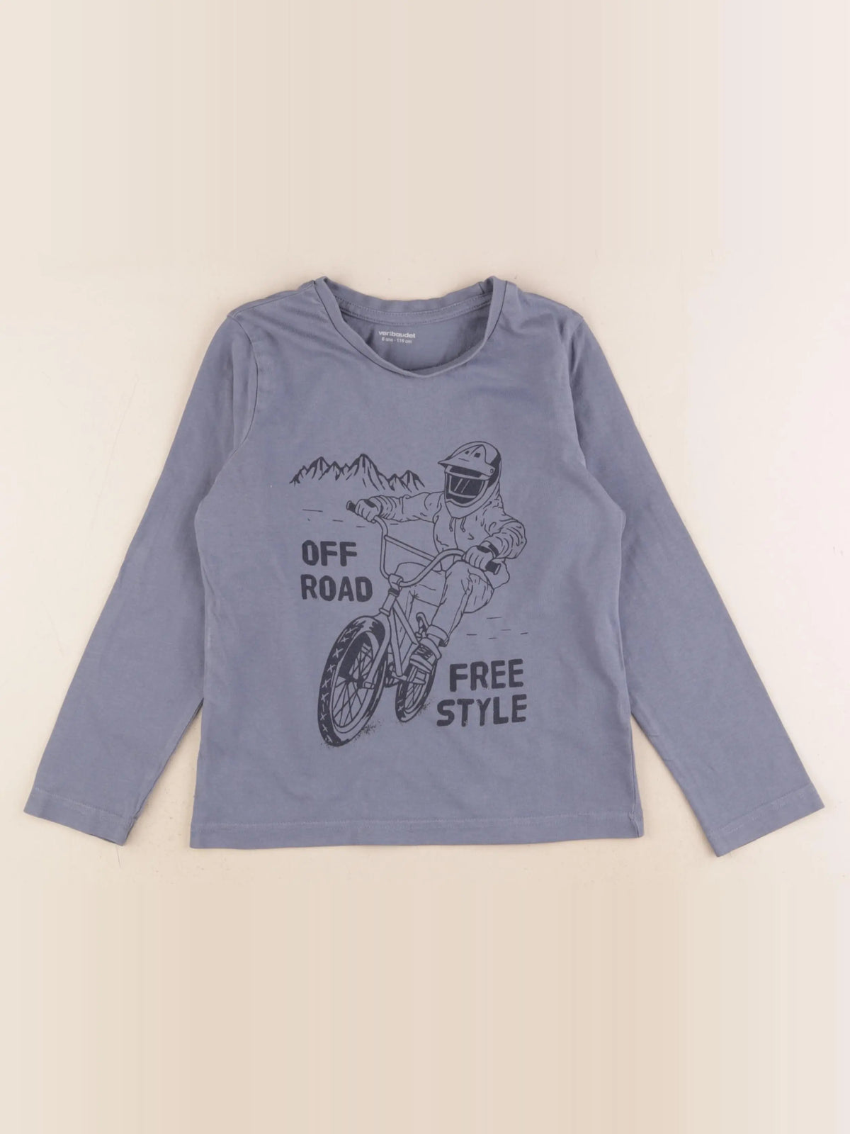 Vertbaudet - tee-shirt bleu - 6 ans