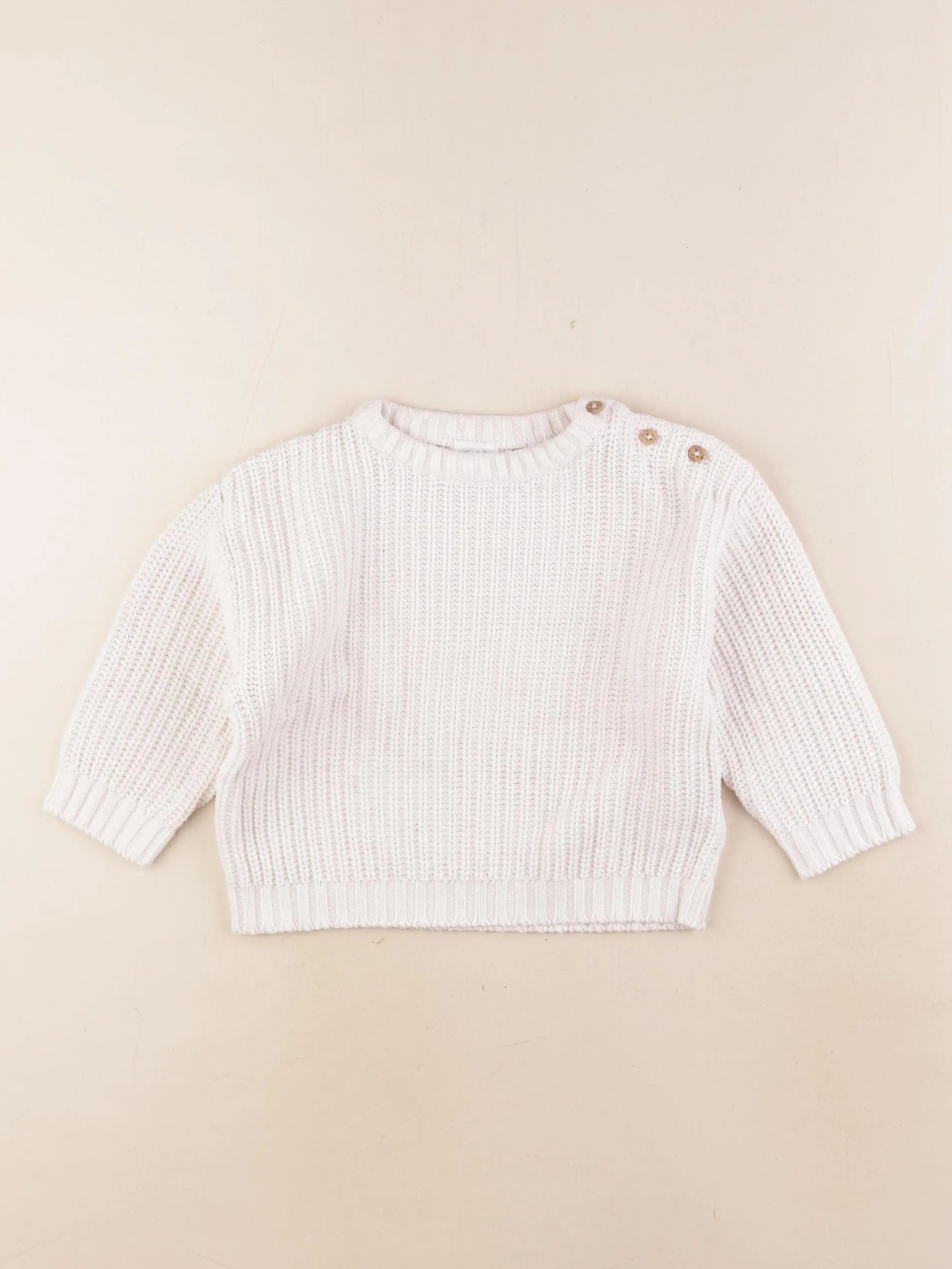 Vertbaudet - pull blanc - 2 ans