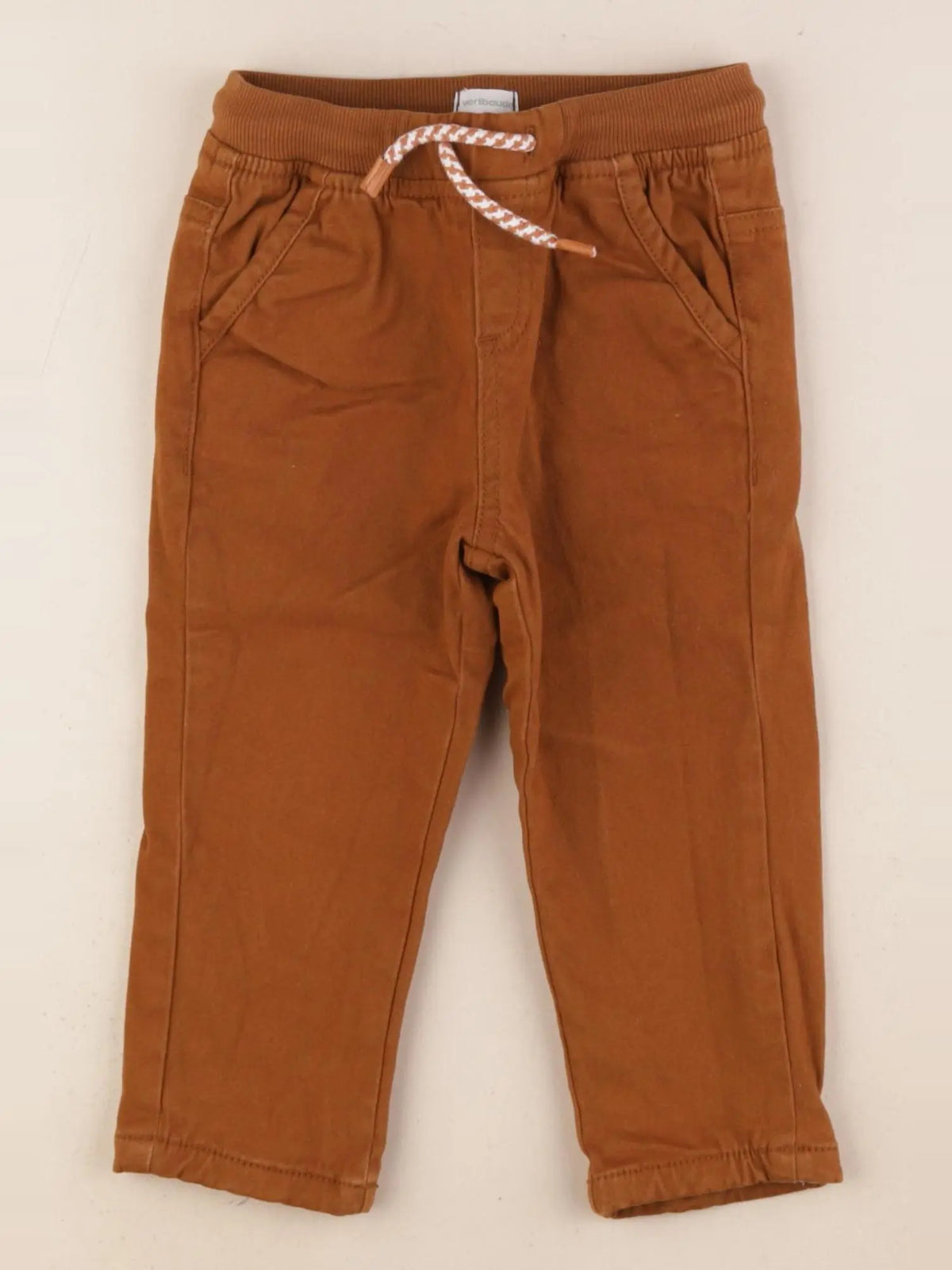 Vertbaudet - pantalon doublé marron - 24 mois