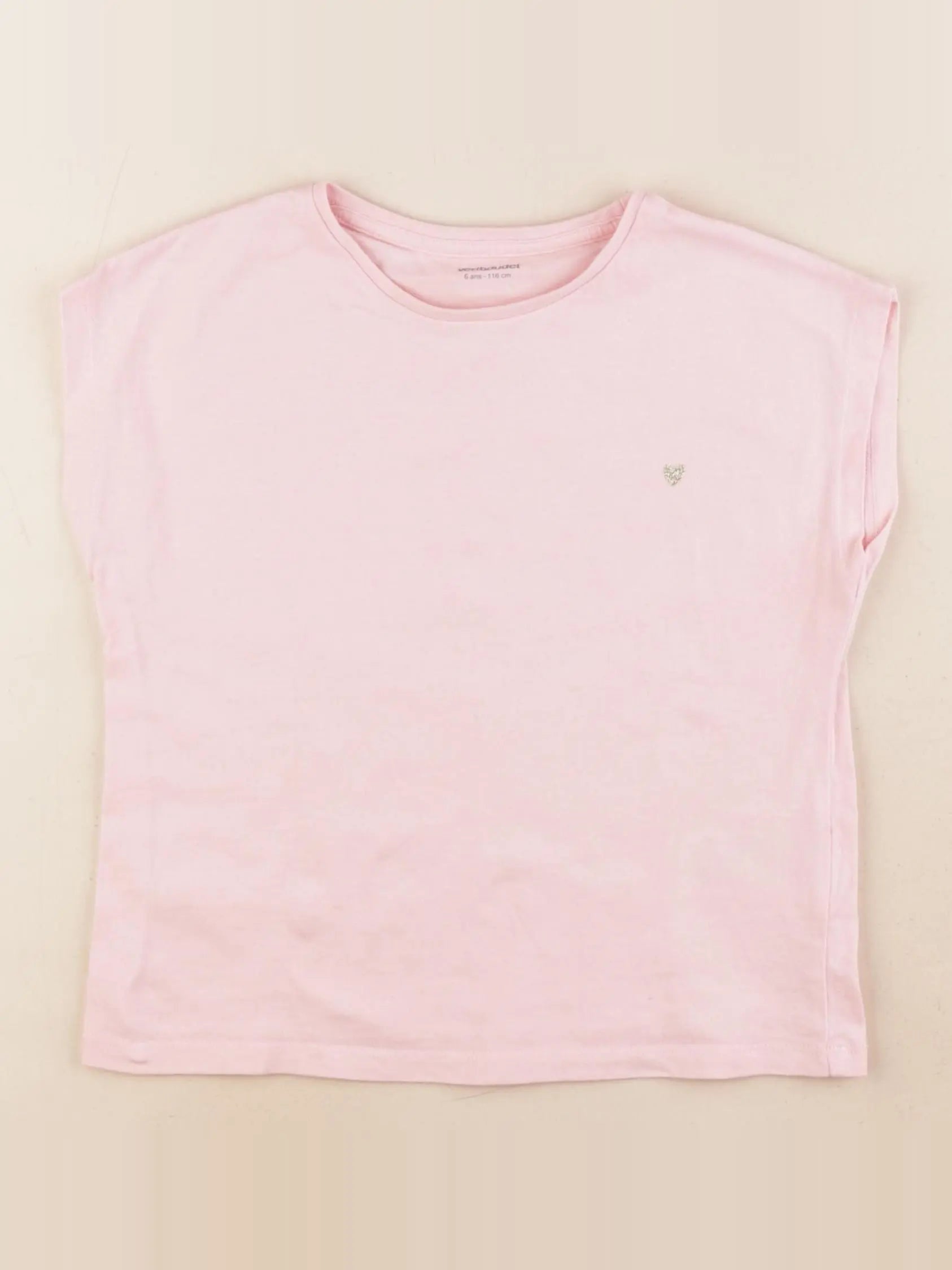 Vertbaudet - tee-shirt rose - 6 ans