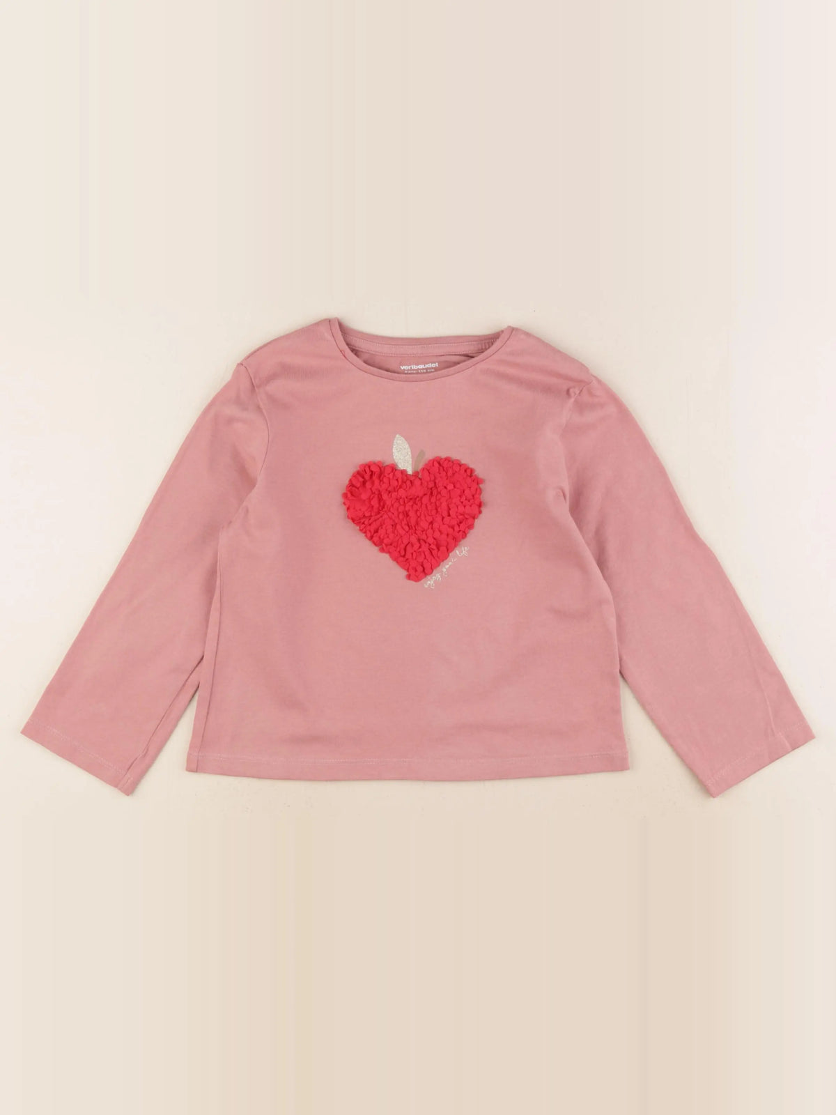 Vertbaudet - tee-shirt rose - 6 ans