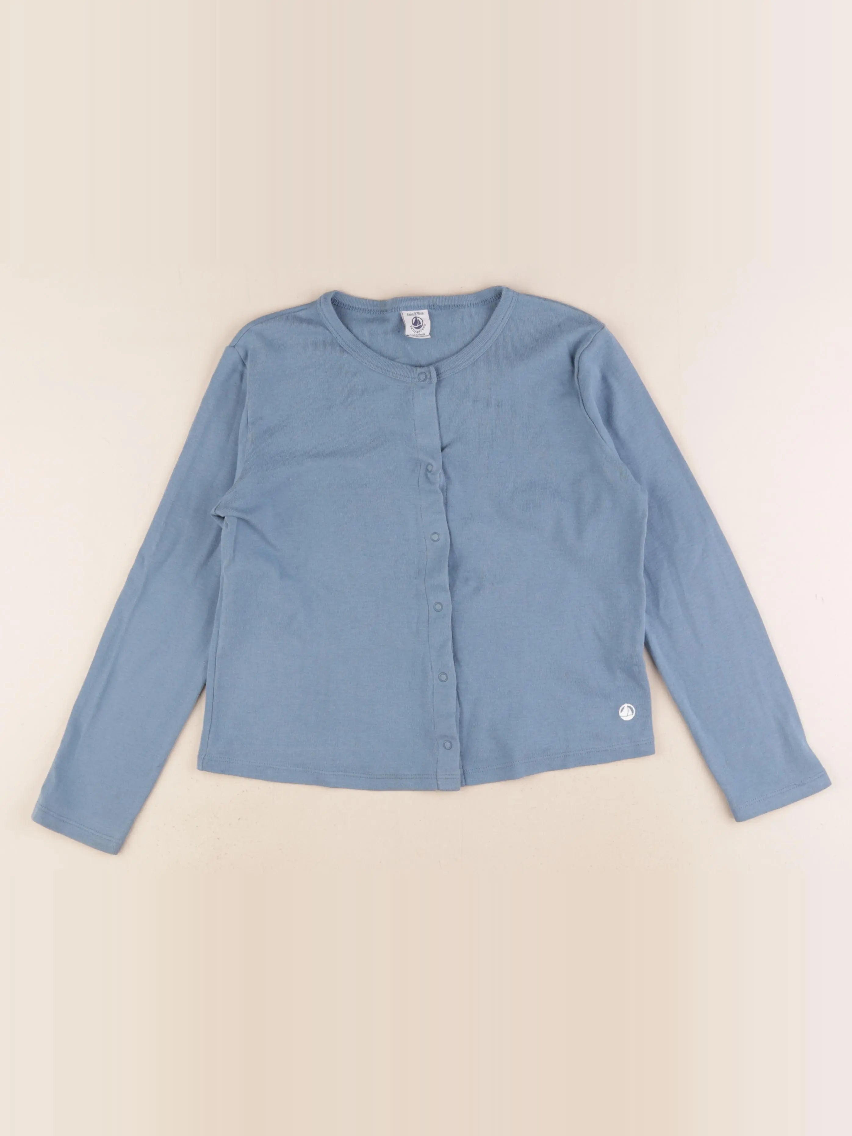 Petit Bateau - tee-shirt bleu - 8 ans