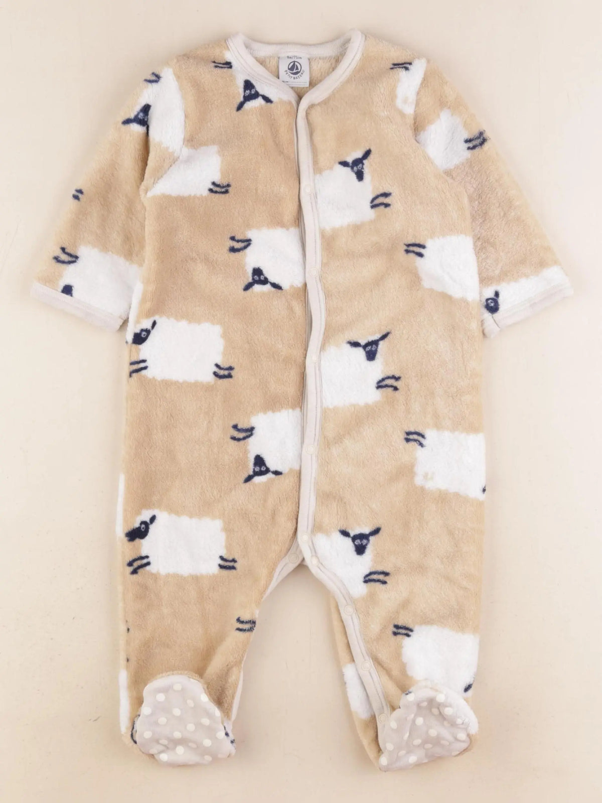 Petit Bateau - sur-pyjama beige - 9 mois