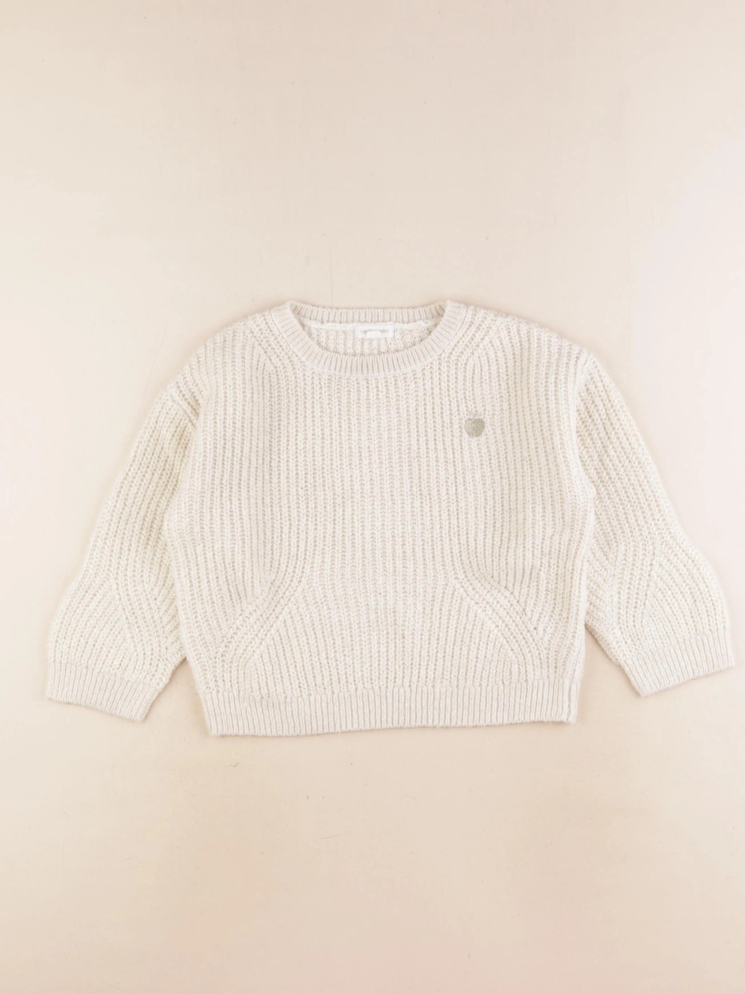 Vertbaudet - pull blanc - 6 ans