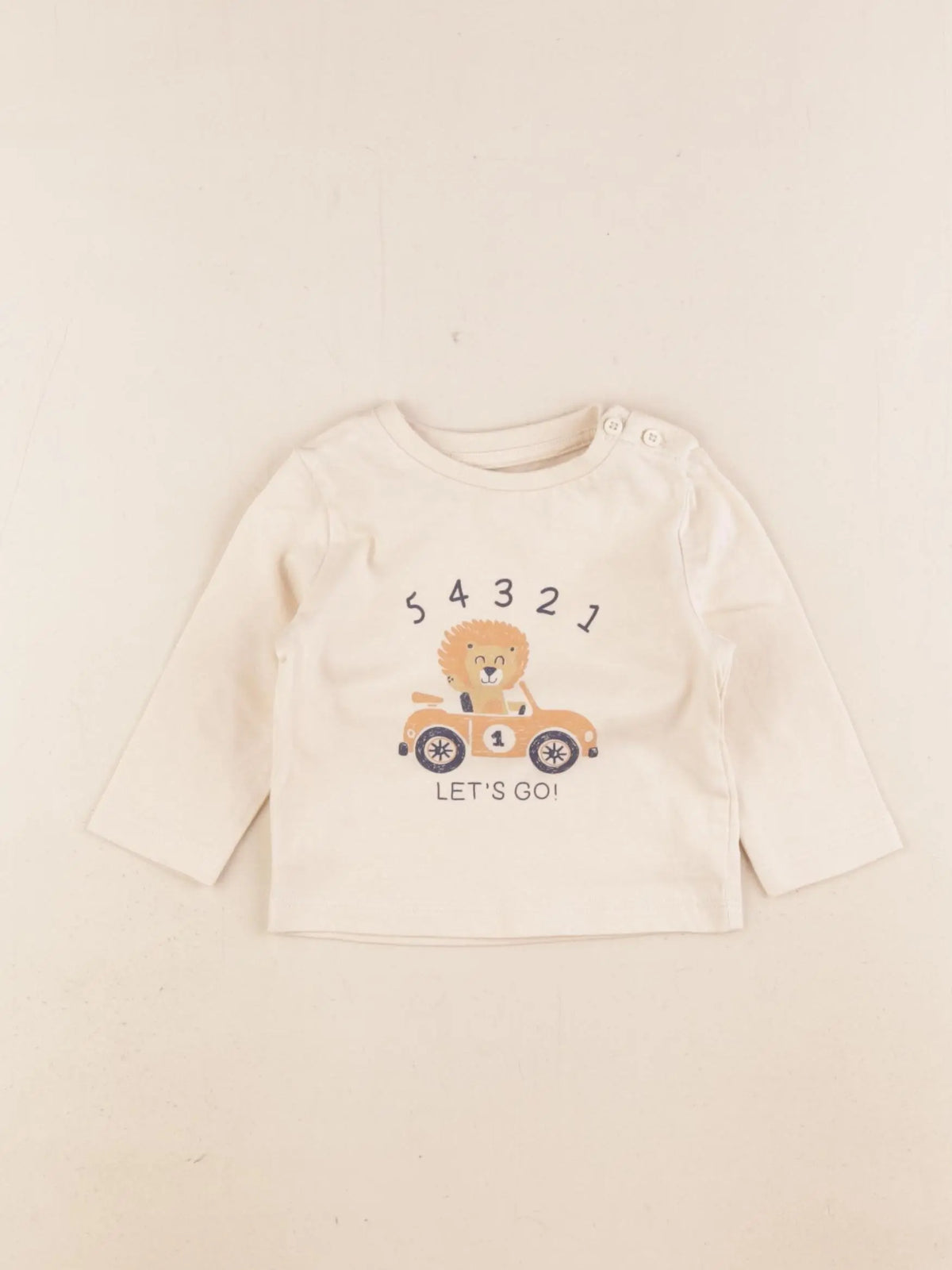 Vertbaudet - tee-shirt beige - 3 mois