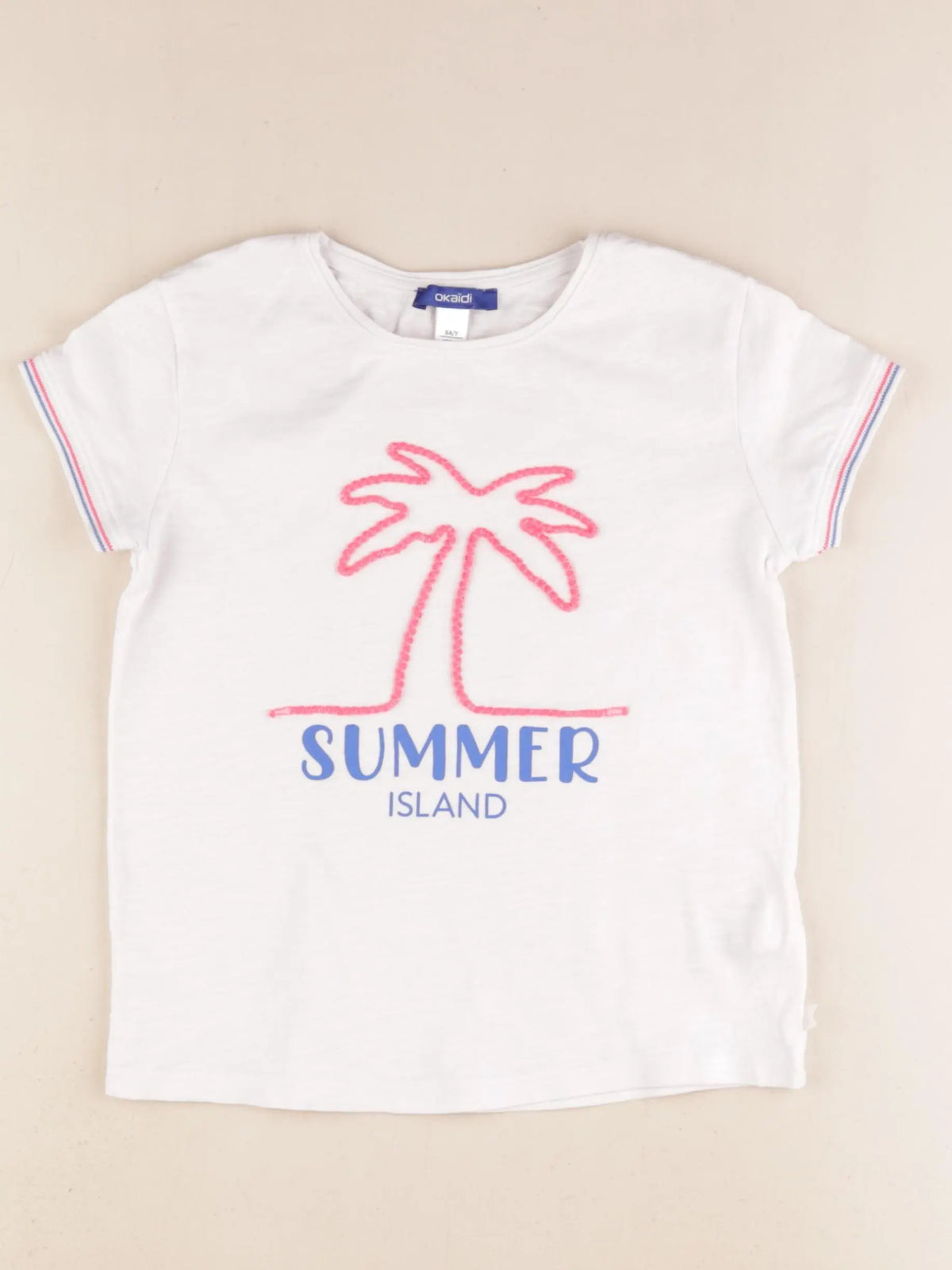 Okaidi - tee-shirt blanc - 8 ans