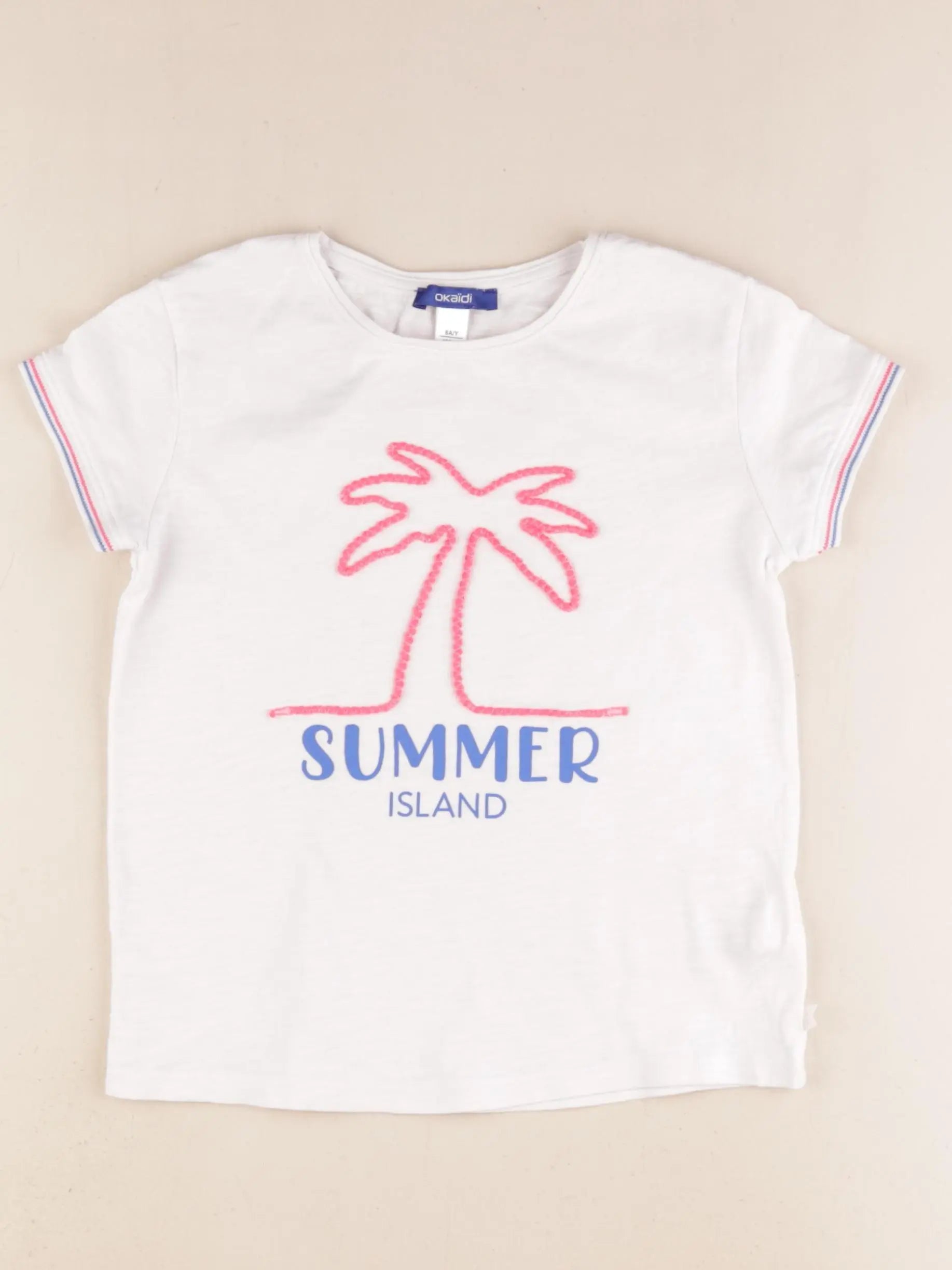 Okaidi - tee-shirt blanc - 8 ans