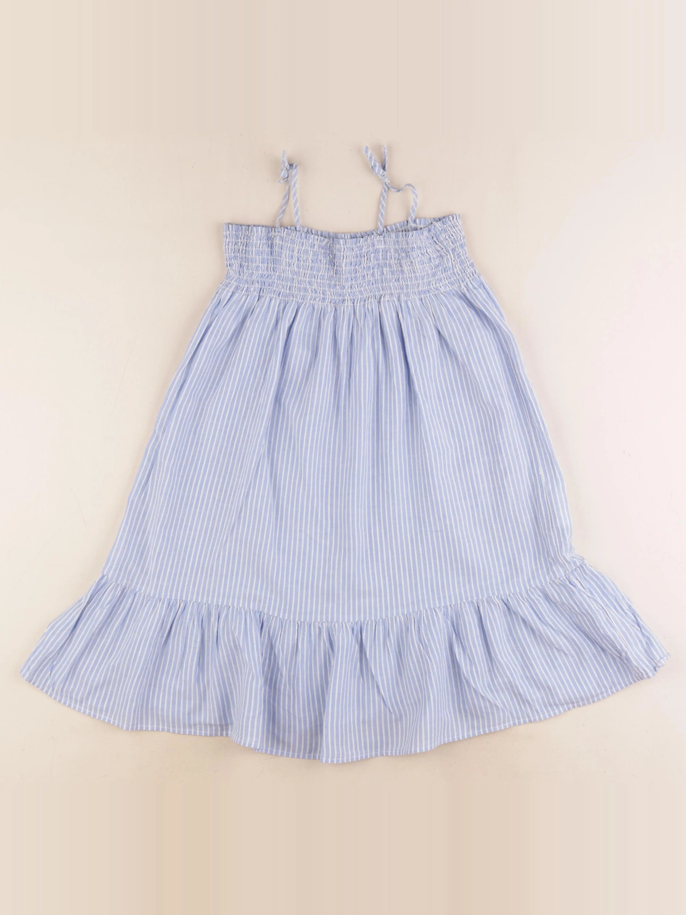 H&M - robe bleu, blanc - 6/7 ans