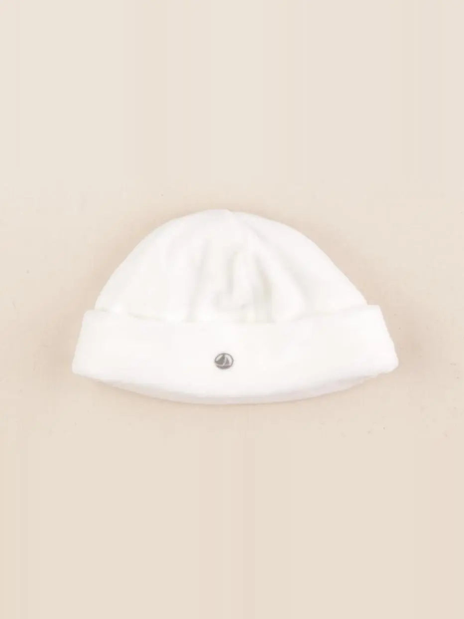 Petit Bateau - bonnet de naissance blanc - 0 mois