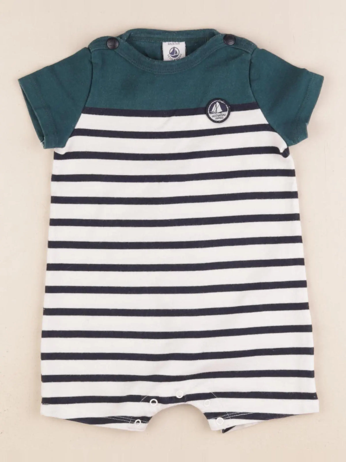 Petit Bateau - combinaison multicolore - 6 mois