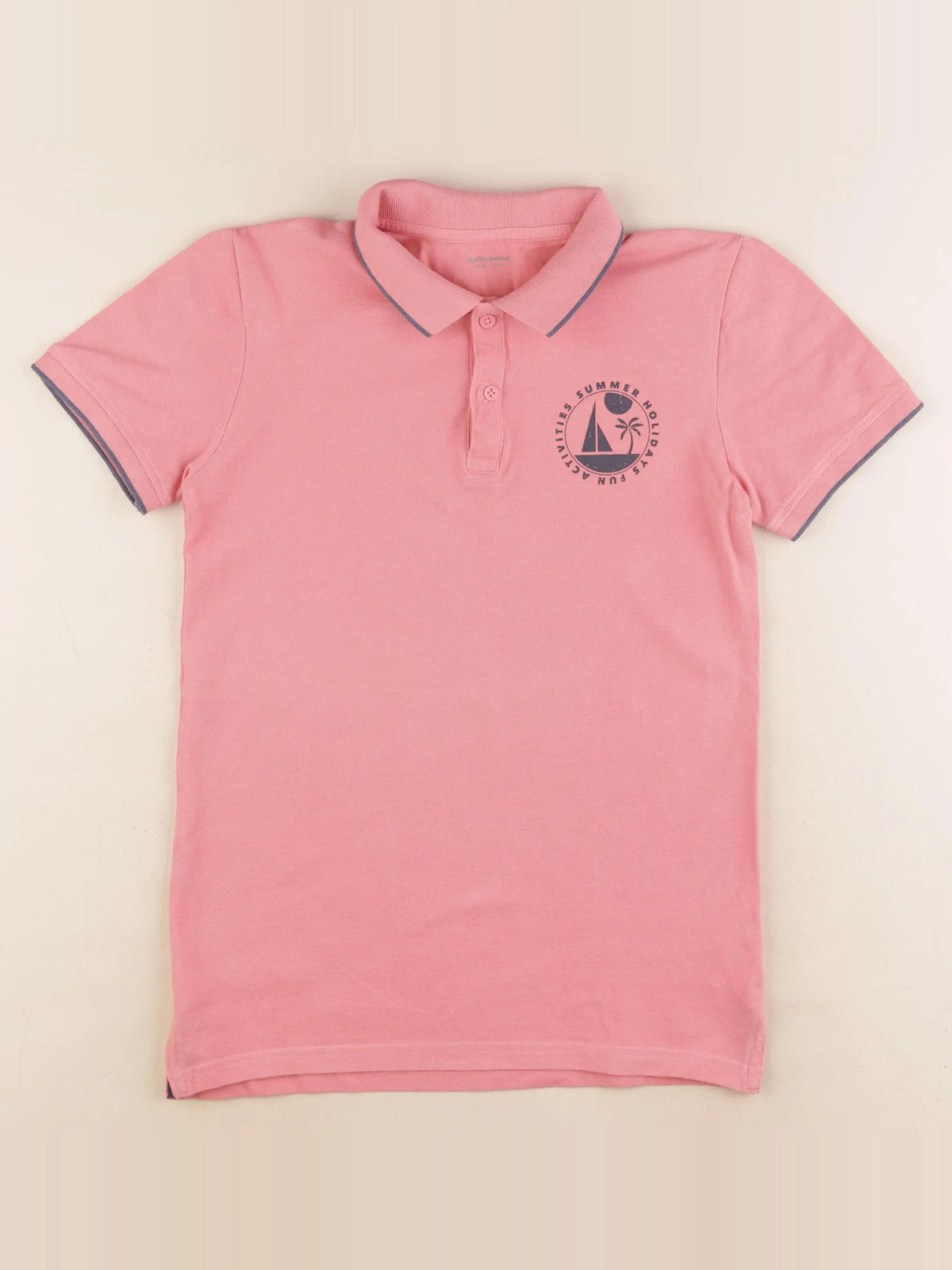 Vertbaudet - polo rose - 10 ans