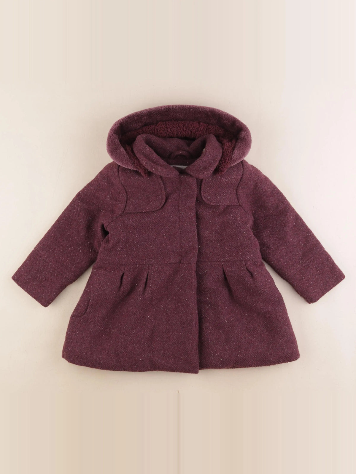 Vertbaudet - manteau violet - 4 ans
