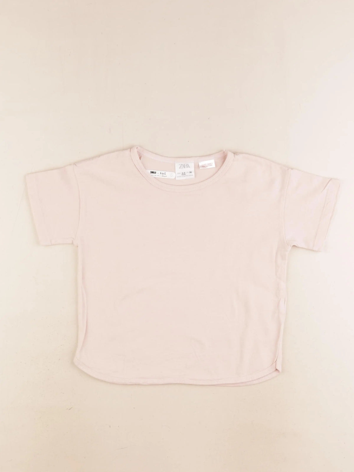 Zara - tee-shirt rose - 2/3 ans