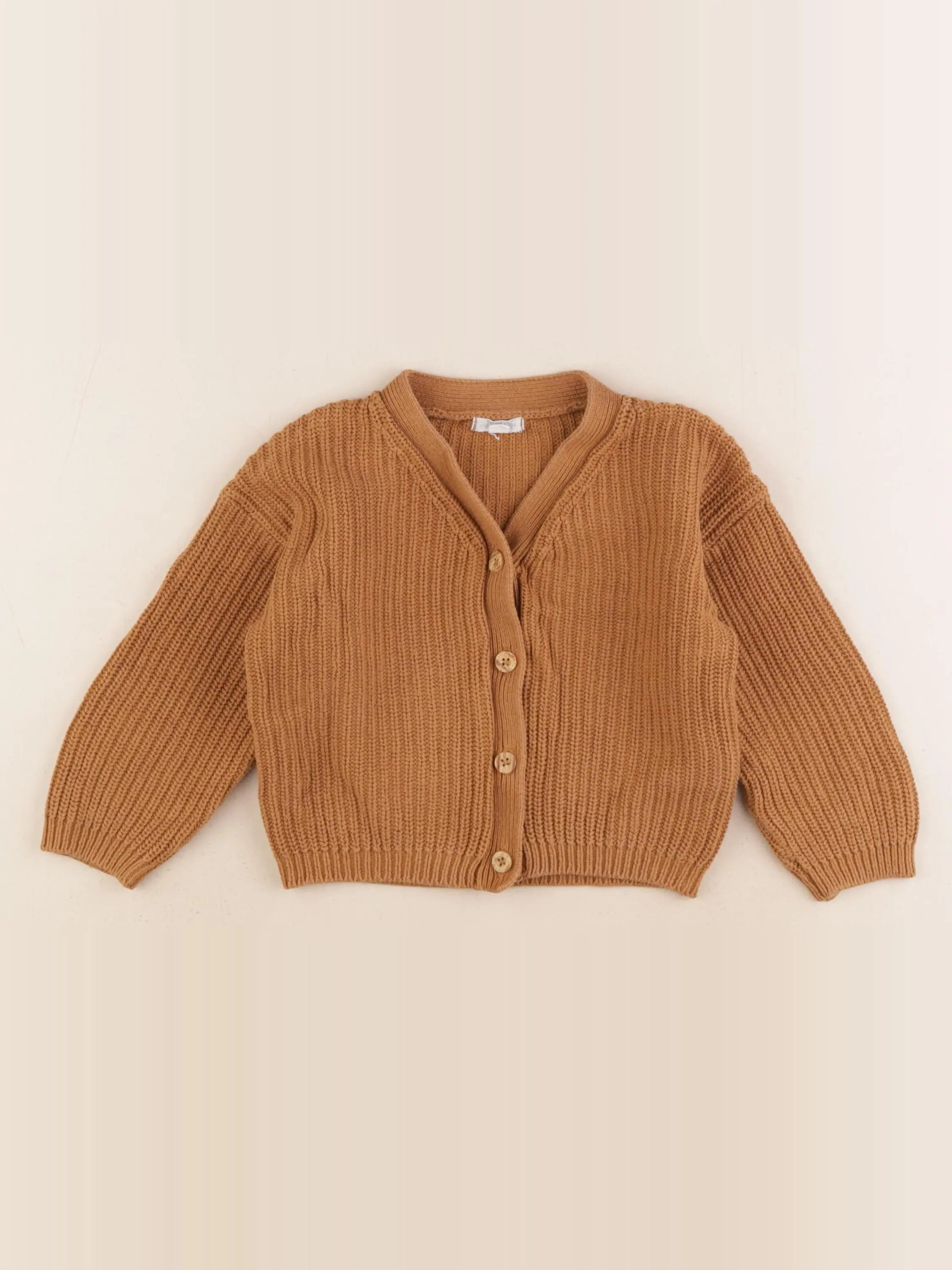 Vertbaudet - gilet marron - 2 ans