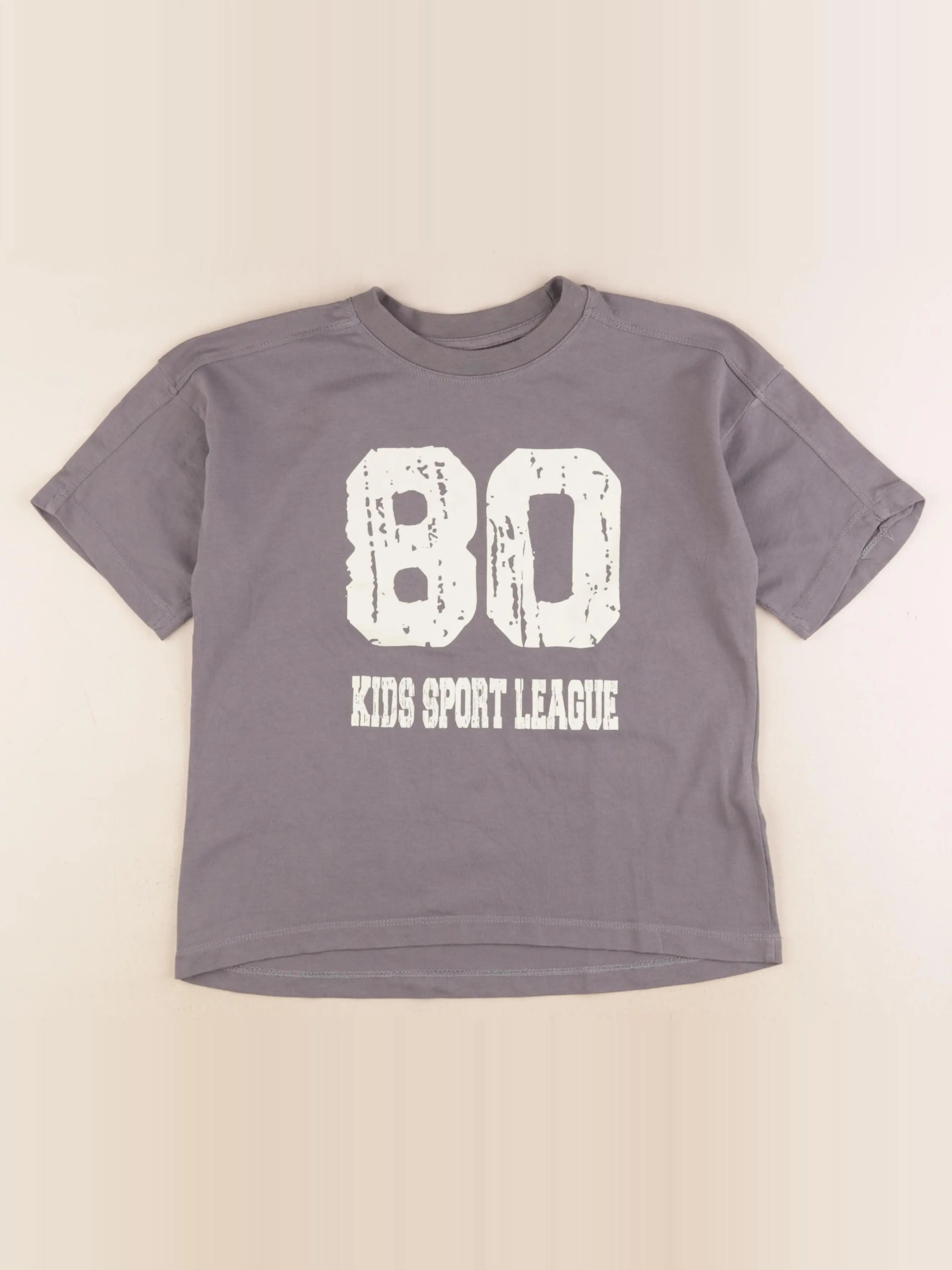 Zara - tee-shirt gris - 7/8 ans