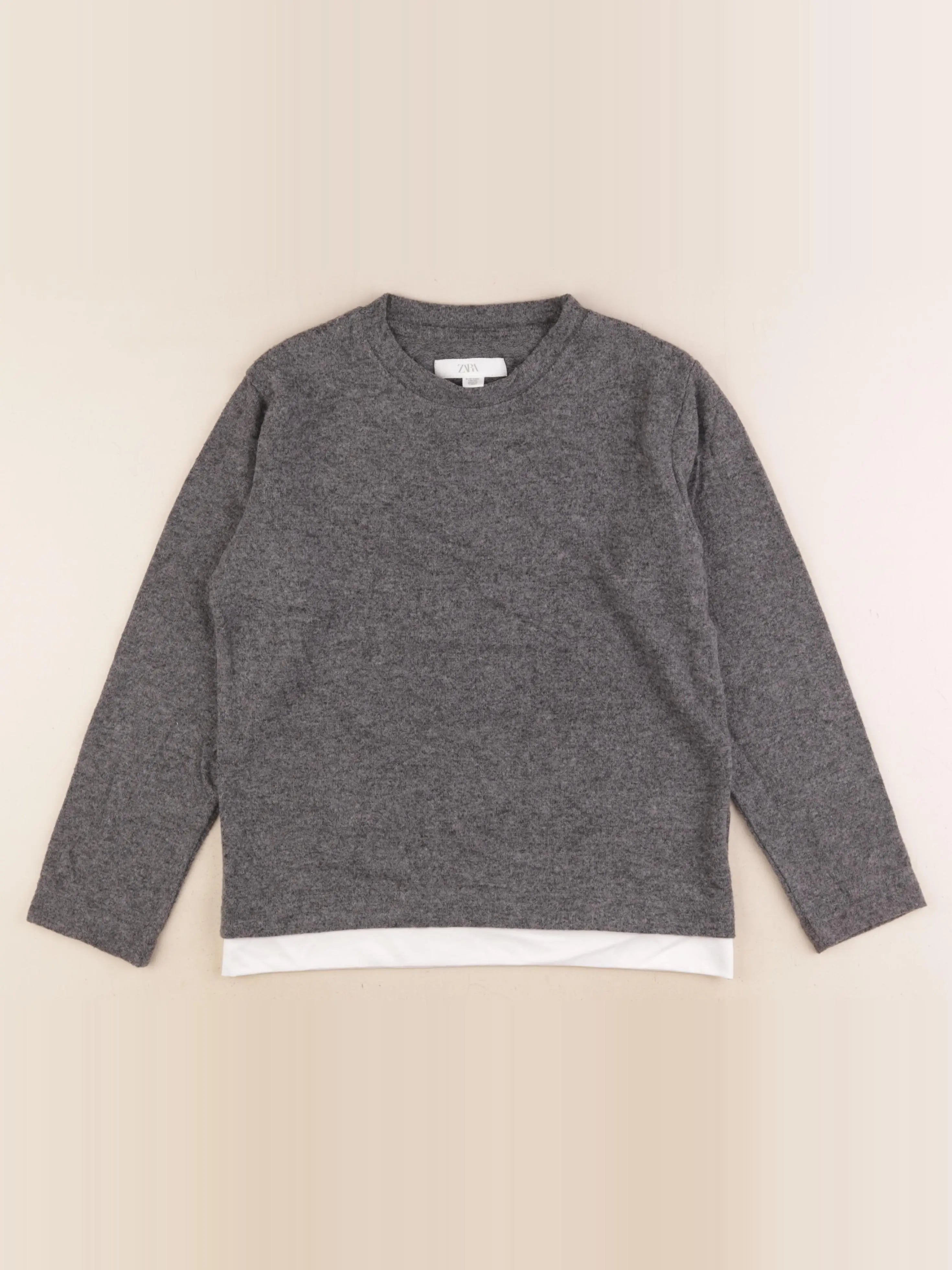 Zara - pull gris - 9 ans