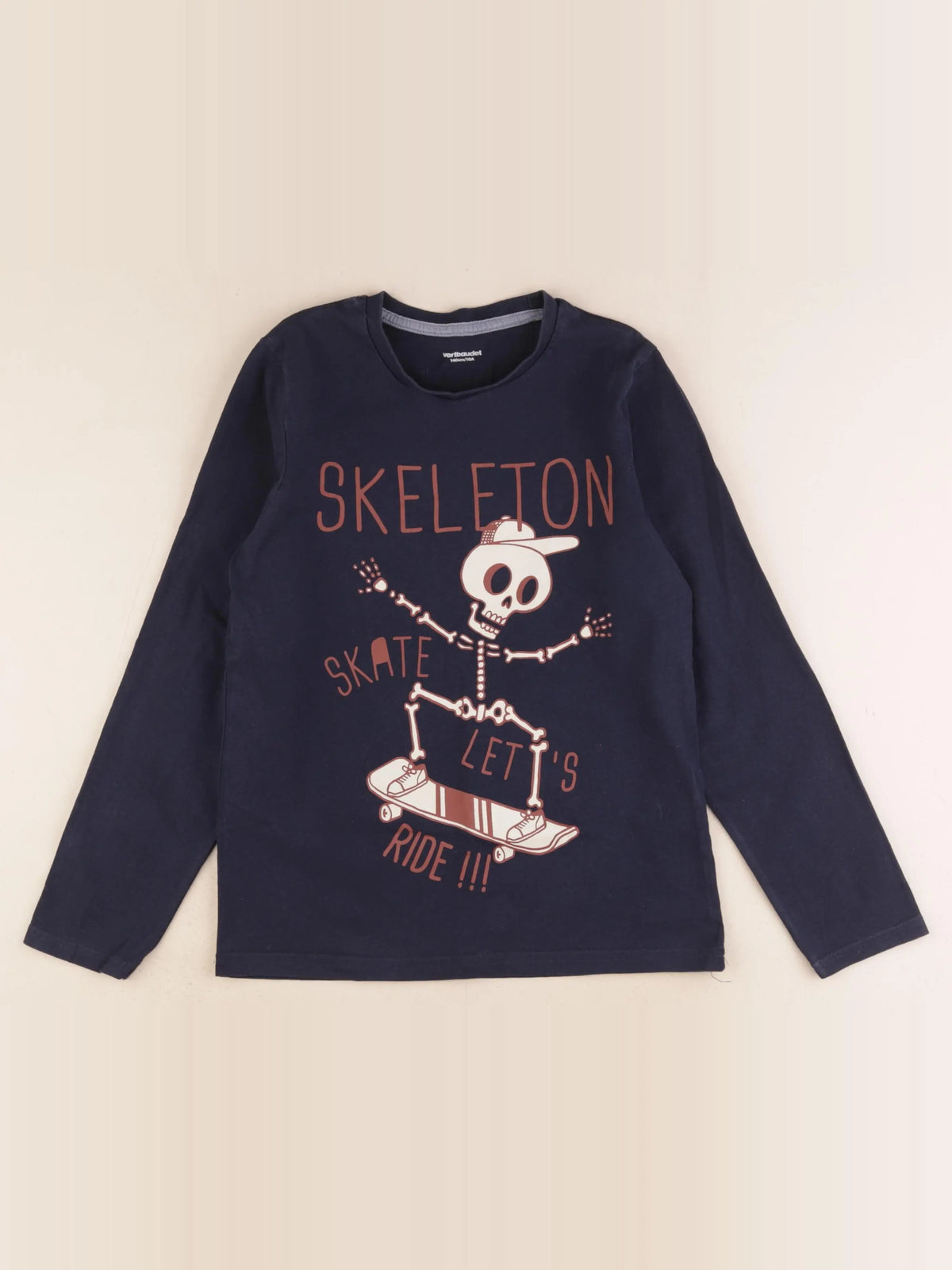 Vertbaudet - tee-shirt bleu - 10 ans