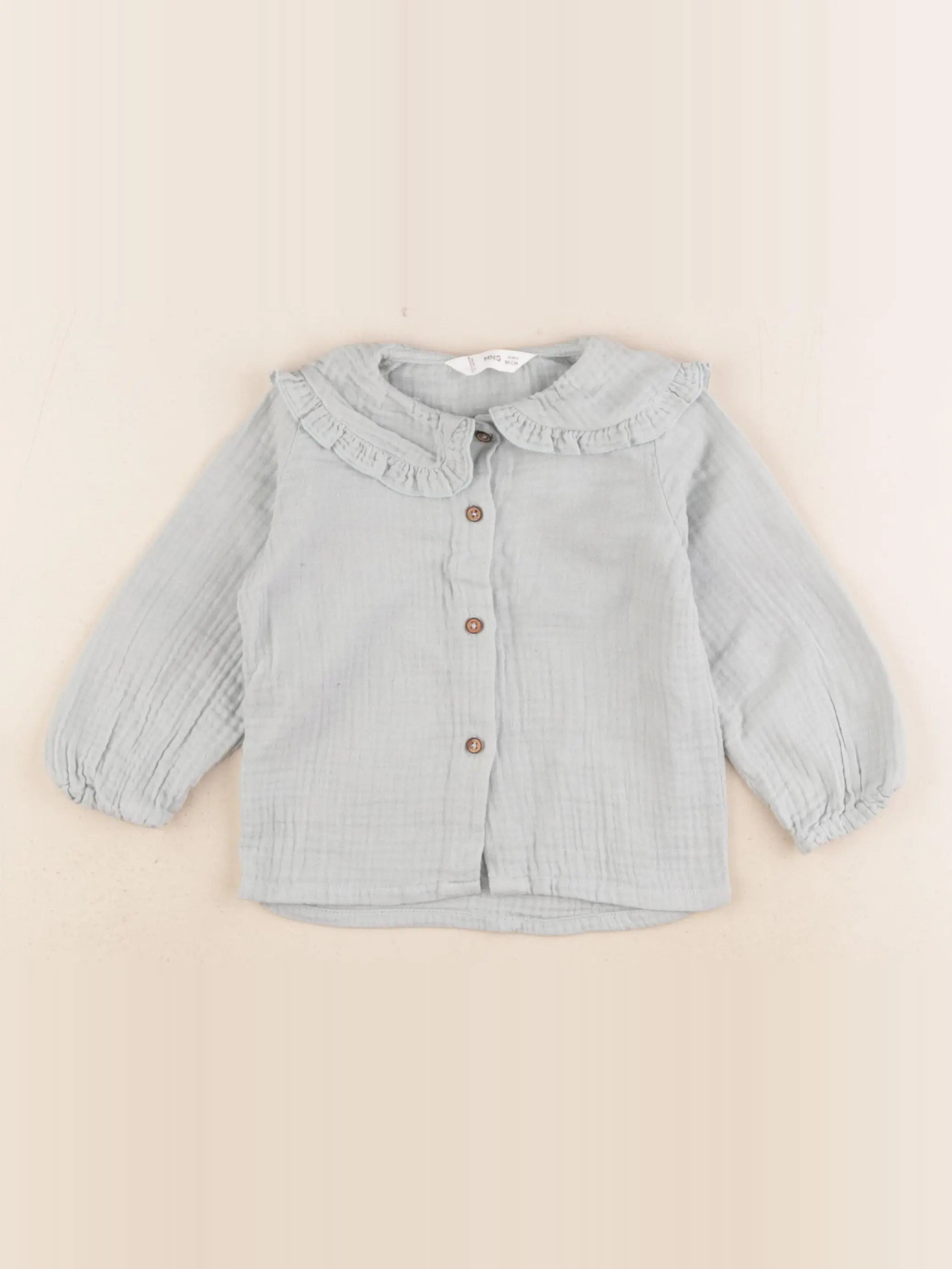 Mango - chemise vert - 12/18 mois