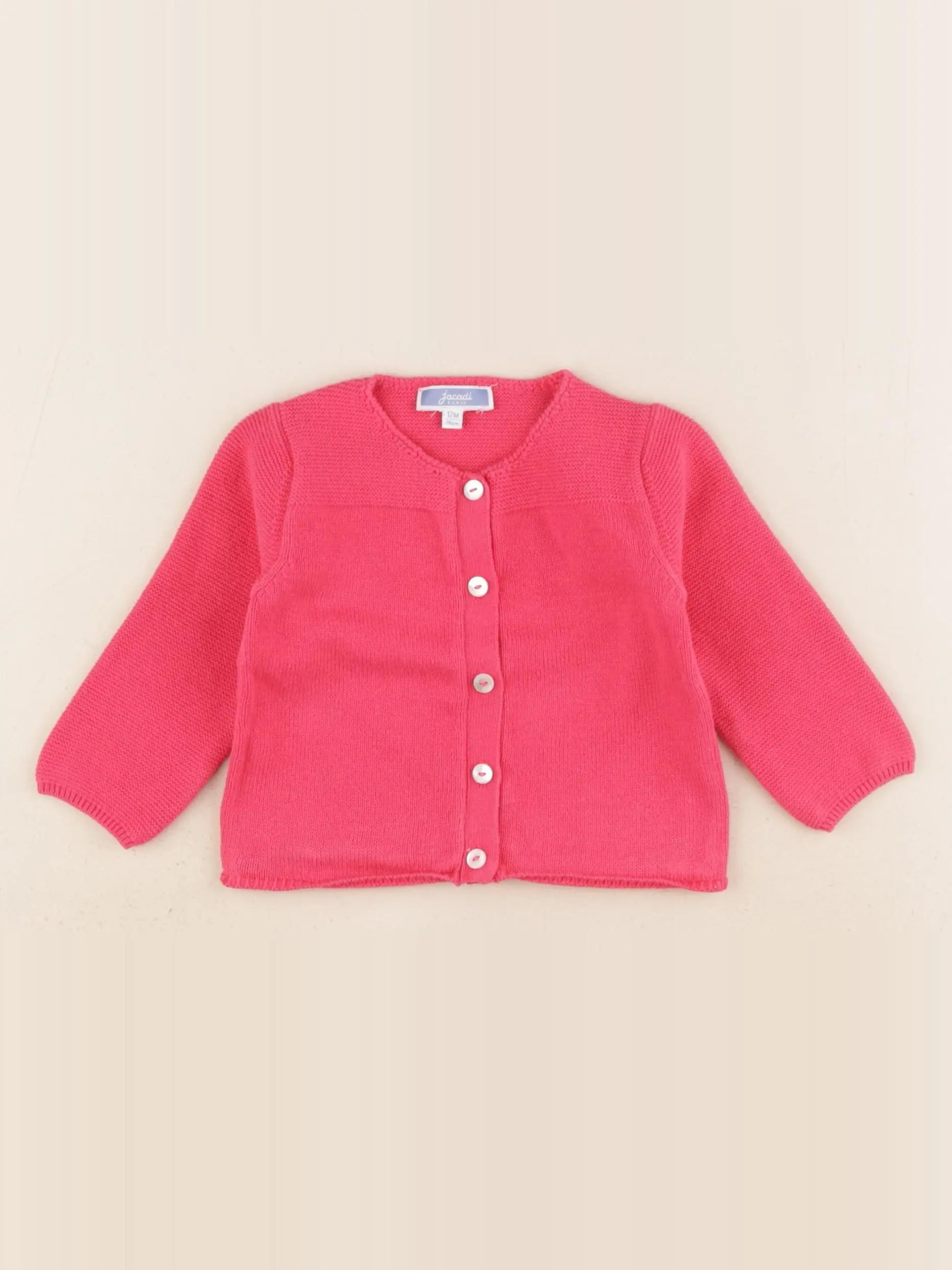 Jacadi - gilet rose - 12 mois