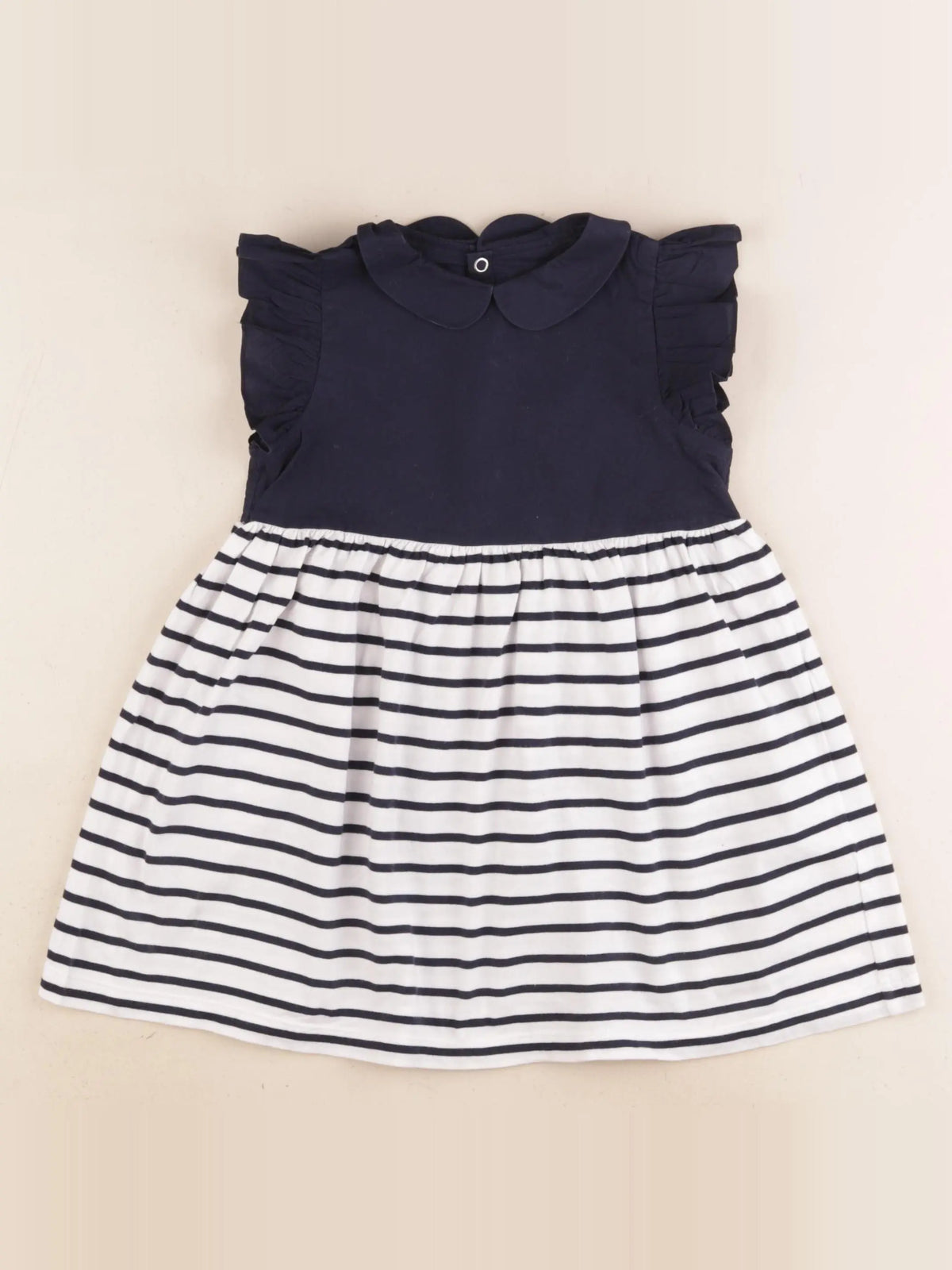Jacadi - robe blanc, bleu - 36 mois