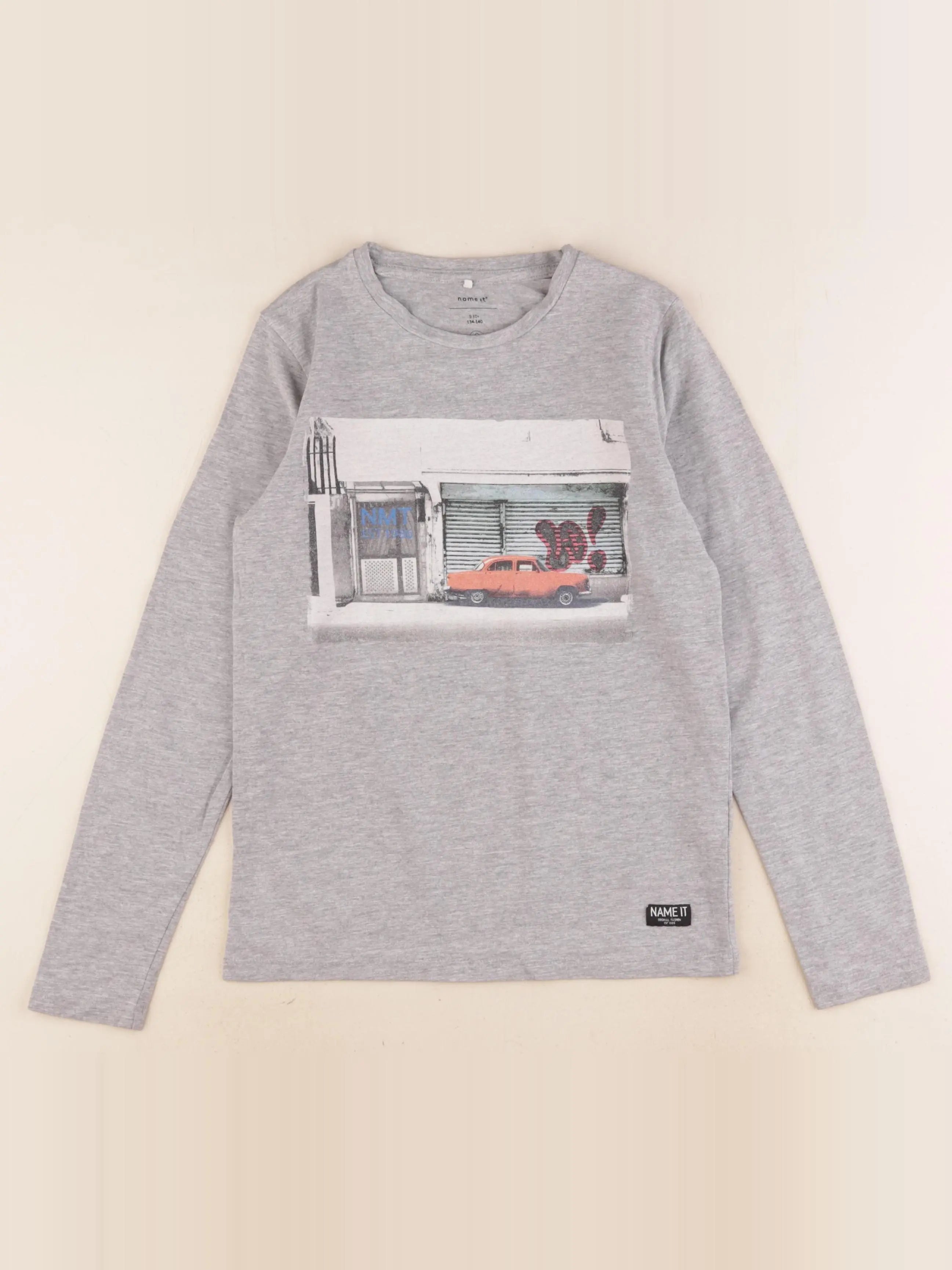 Name it - tee-shirt gris - 9/10 ans