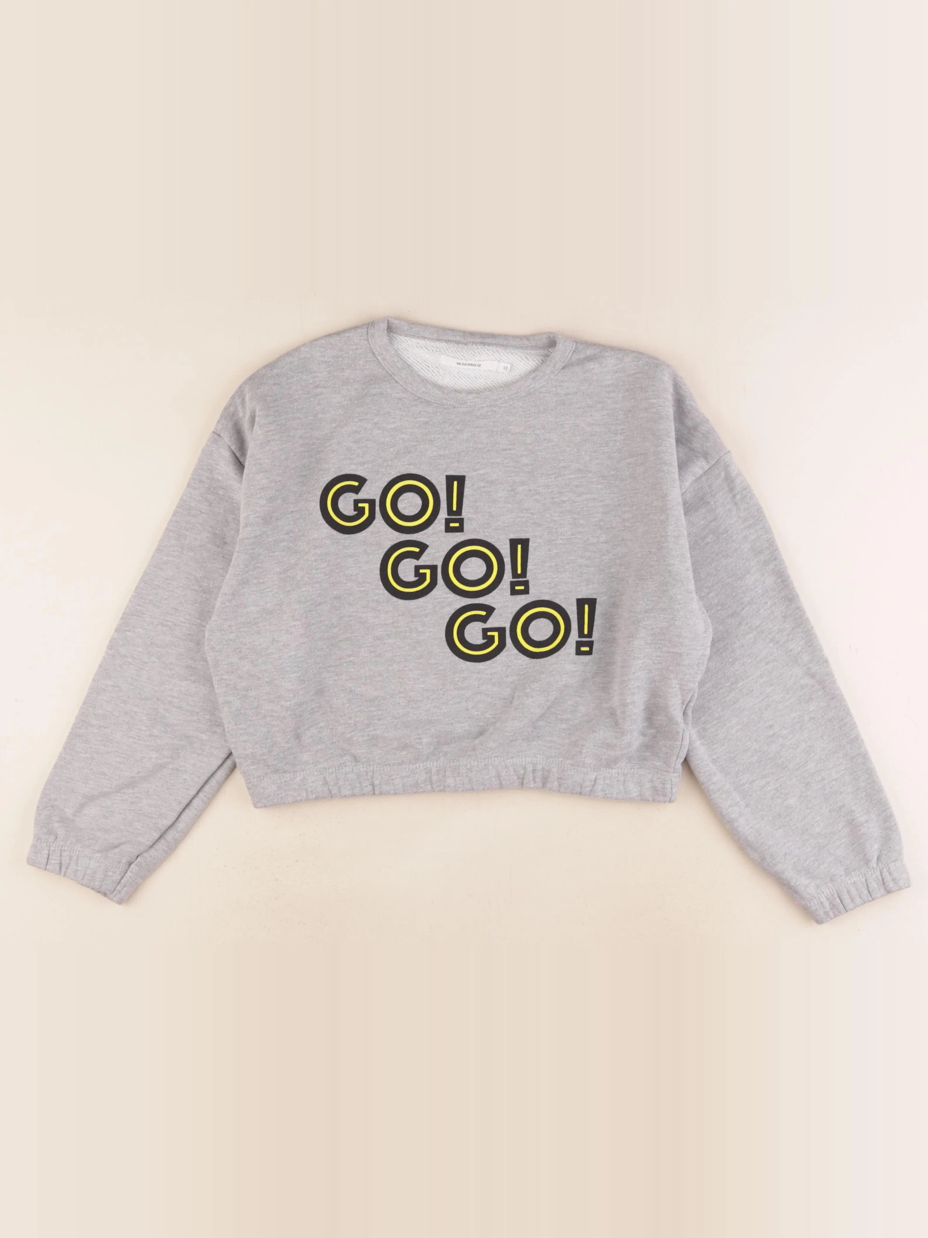 Monoprix - sweat gris - 12 ans
