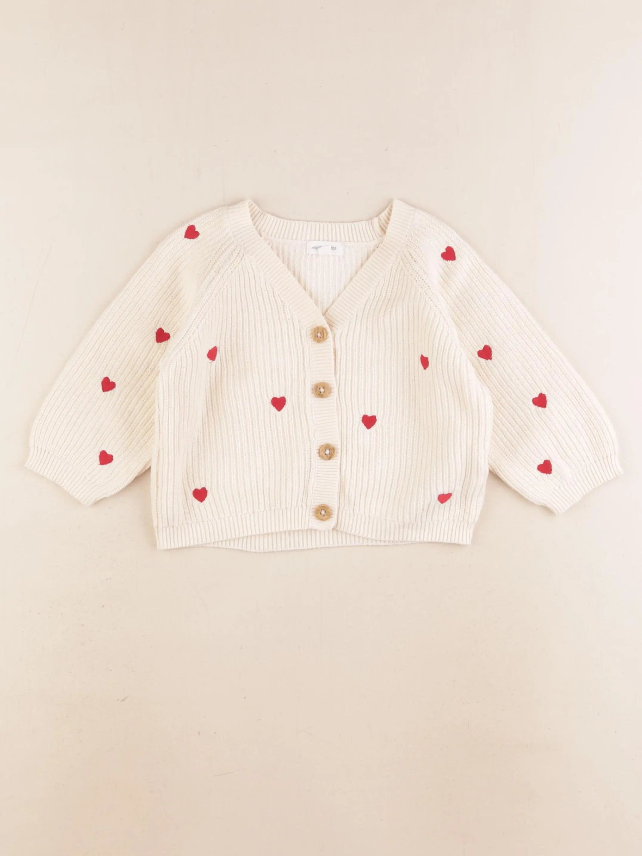 Vertbaudet - gilet beige - 18 mois