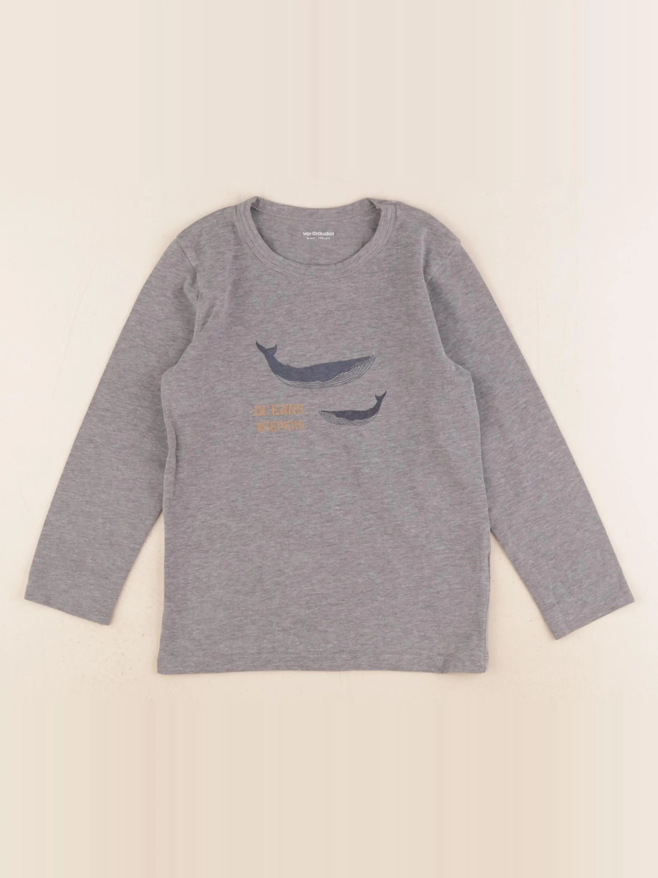 Vertbaudet - maillot de corps gris - 6 ans