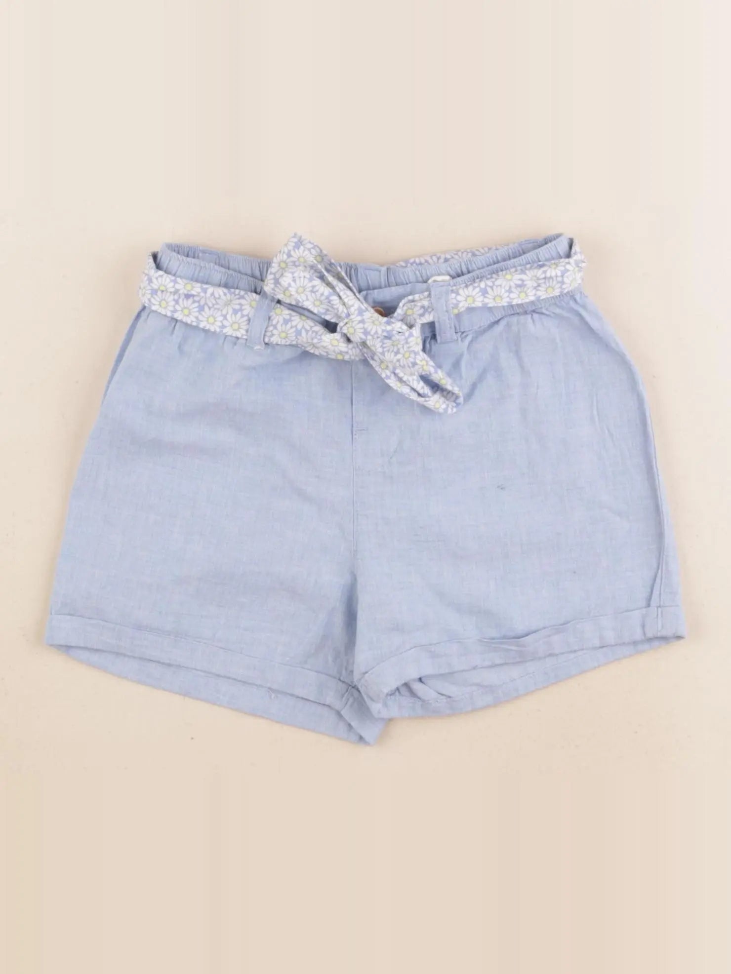 H&M - short bleu - 3/4 ans