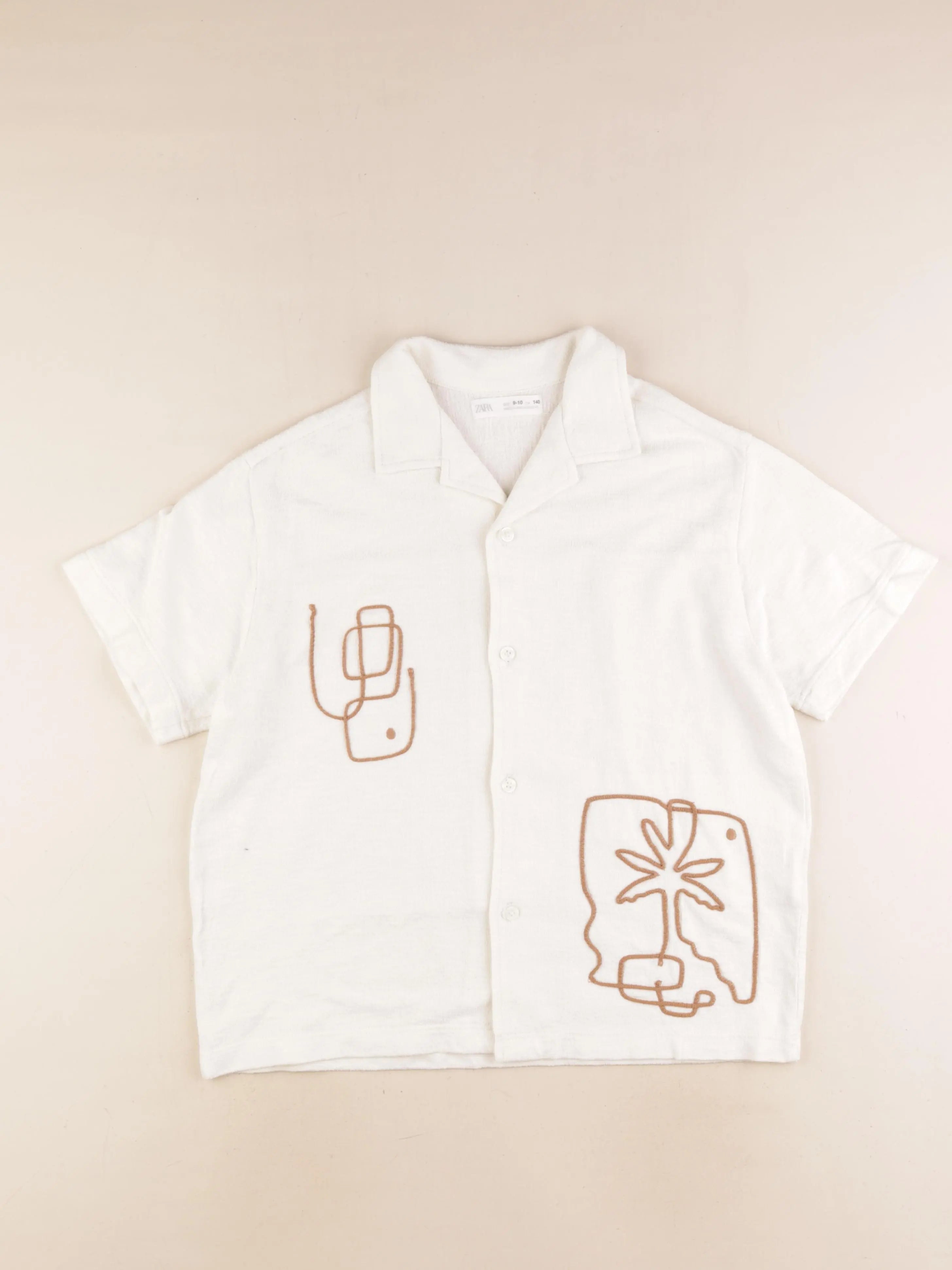 Zara - chemise beige - 9/10 ans