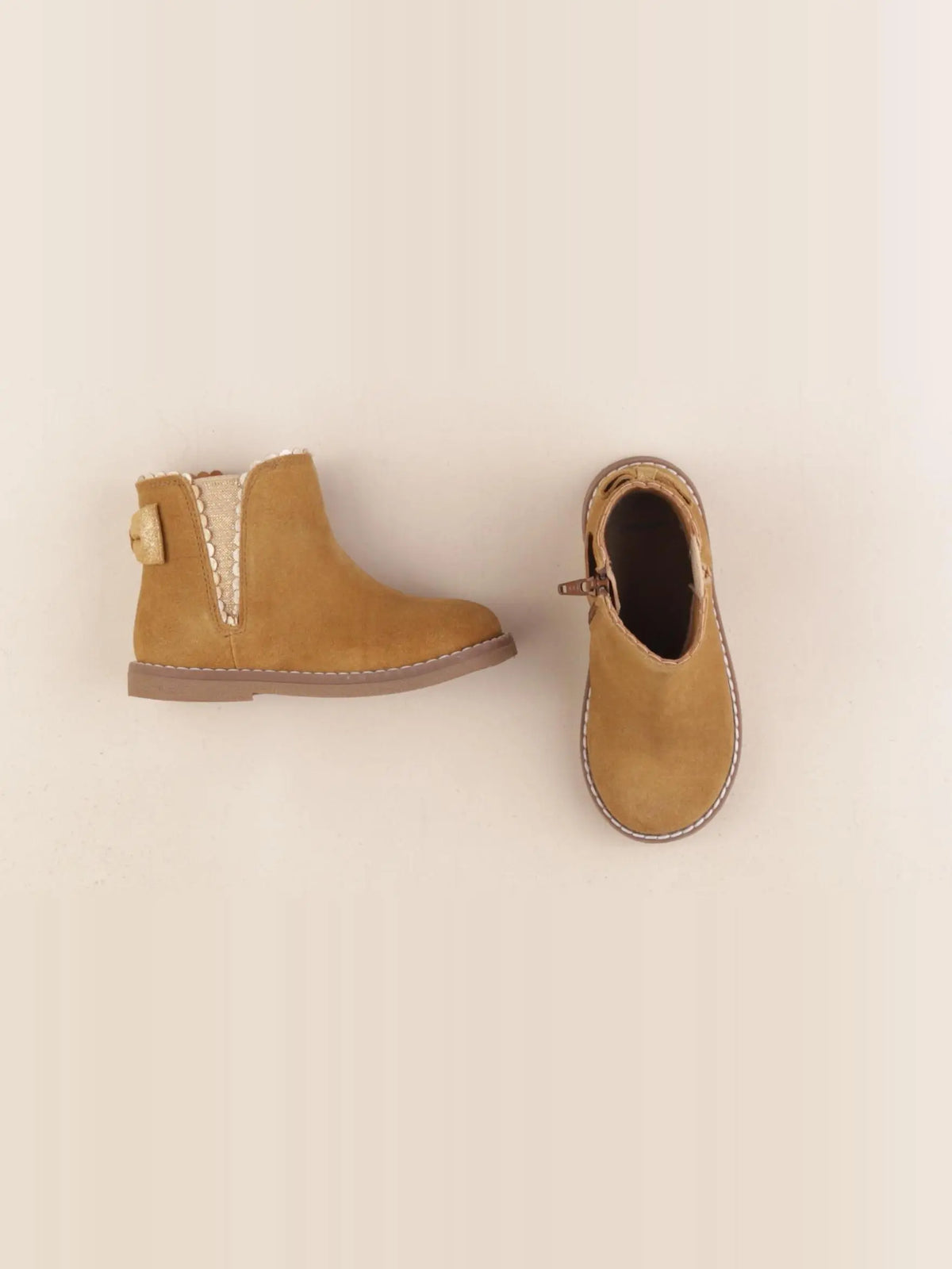 Vertbaudet - boots marron, or - pointure 25