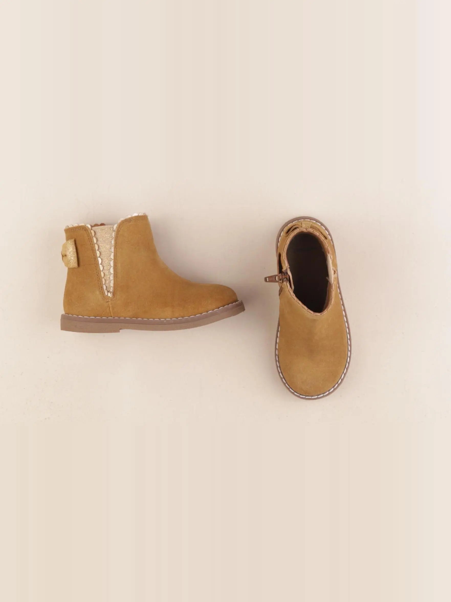 Vertbaudet - boots marron, or - pointure 25