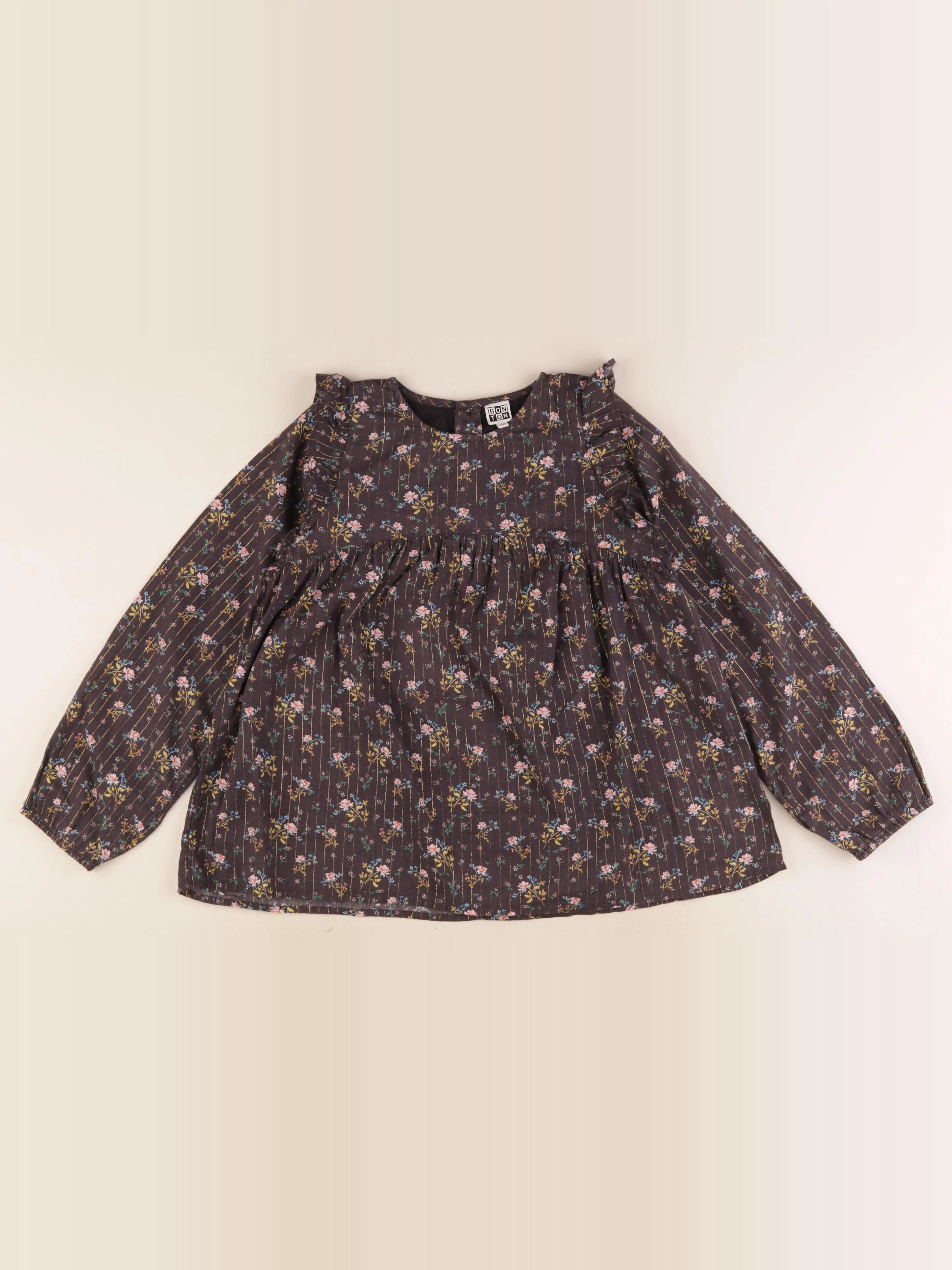 Bonton - blouse gris - 12 ans