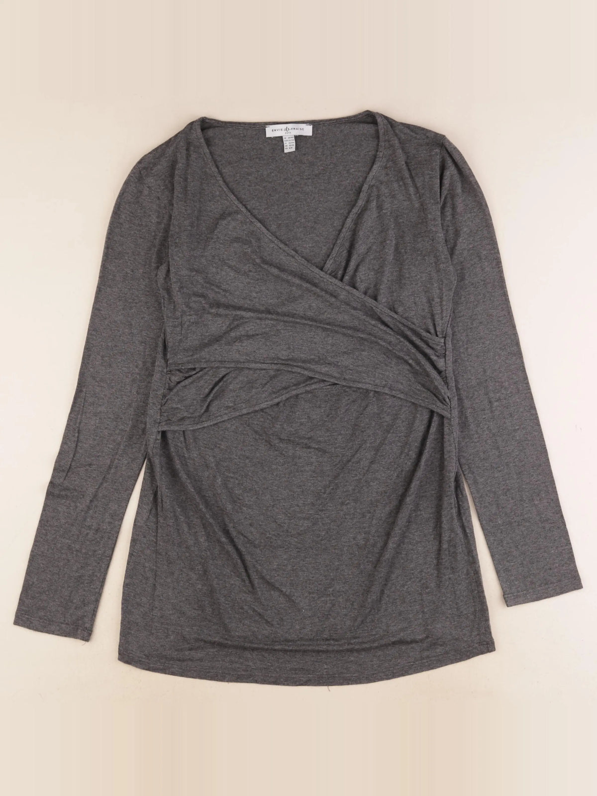 Envie de fraise - tee-shirt grossesse gris - 38 à 40