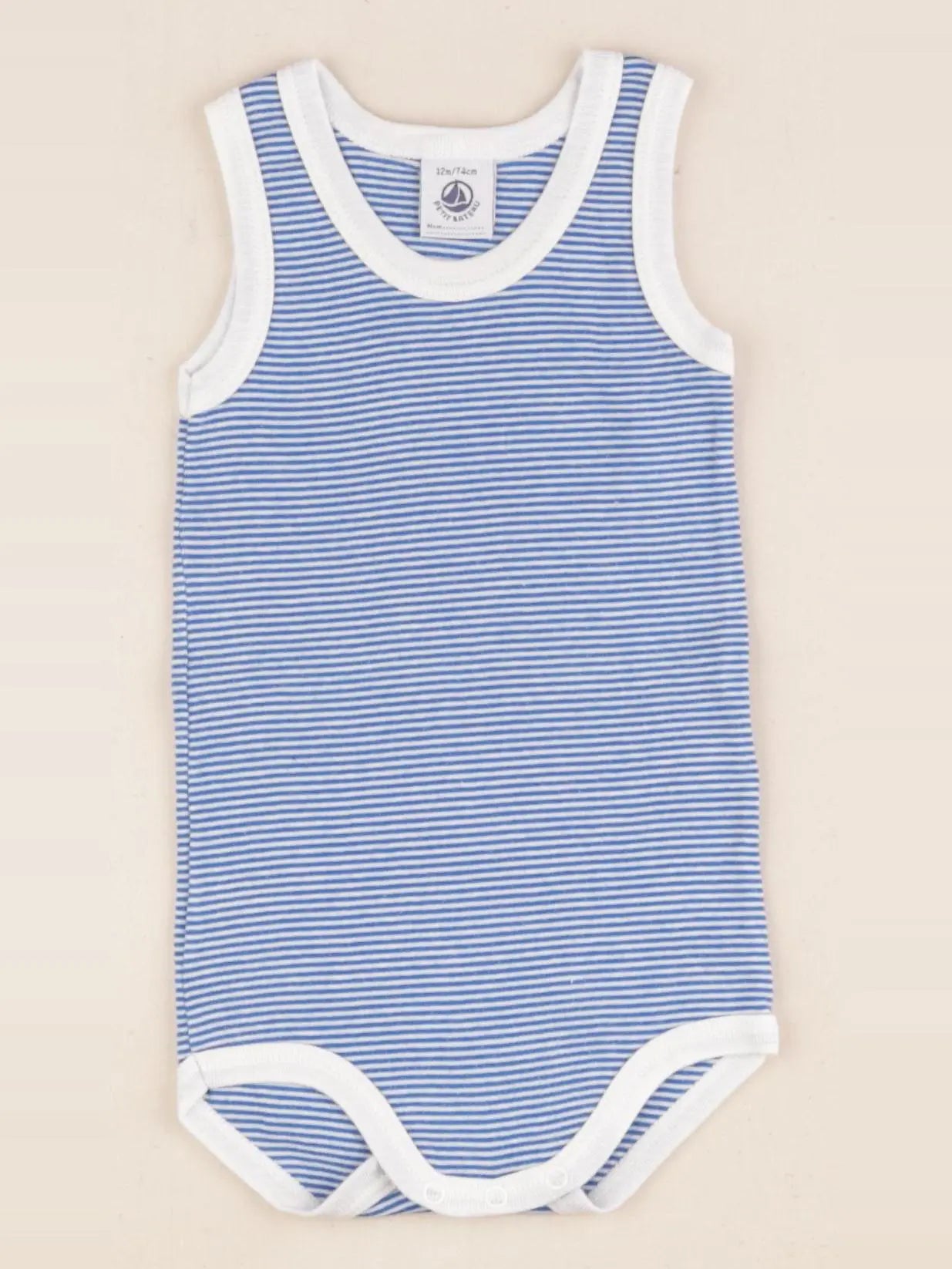 Petit Bateau - body bleu - 12 mois
