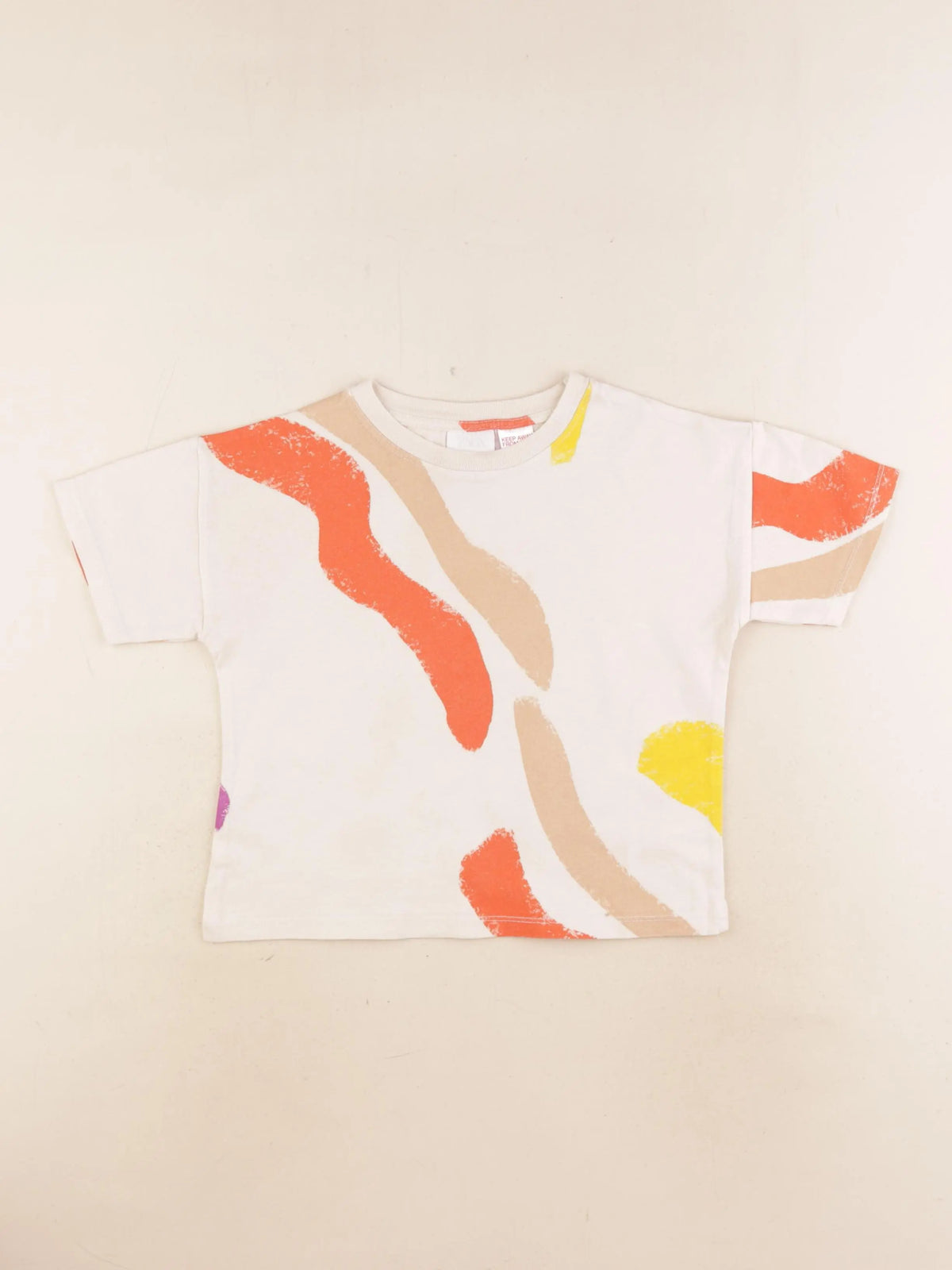 Zara - tee-shirt beige - 2/3 ans