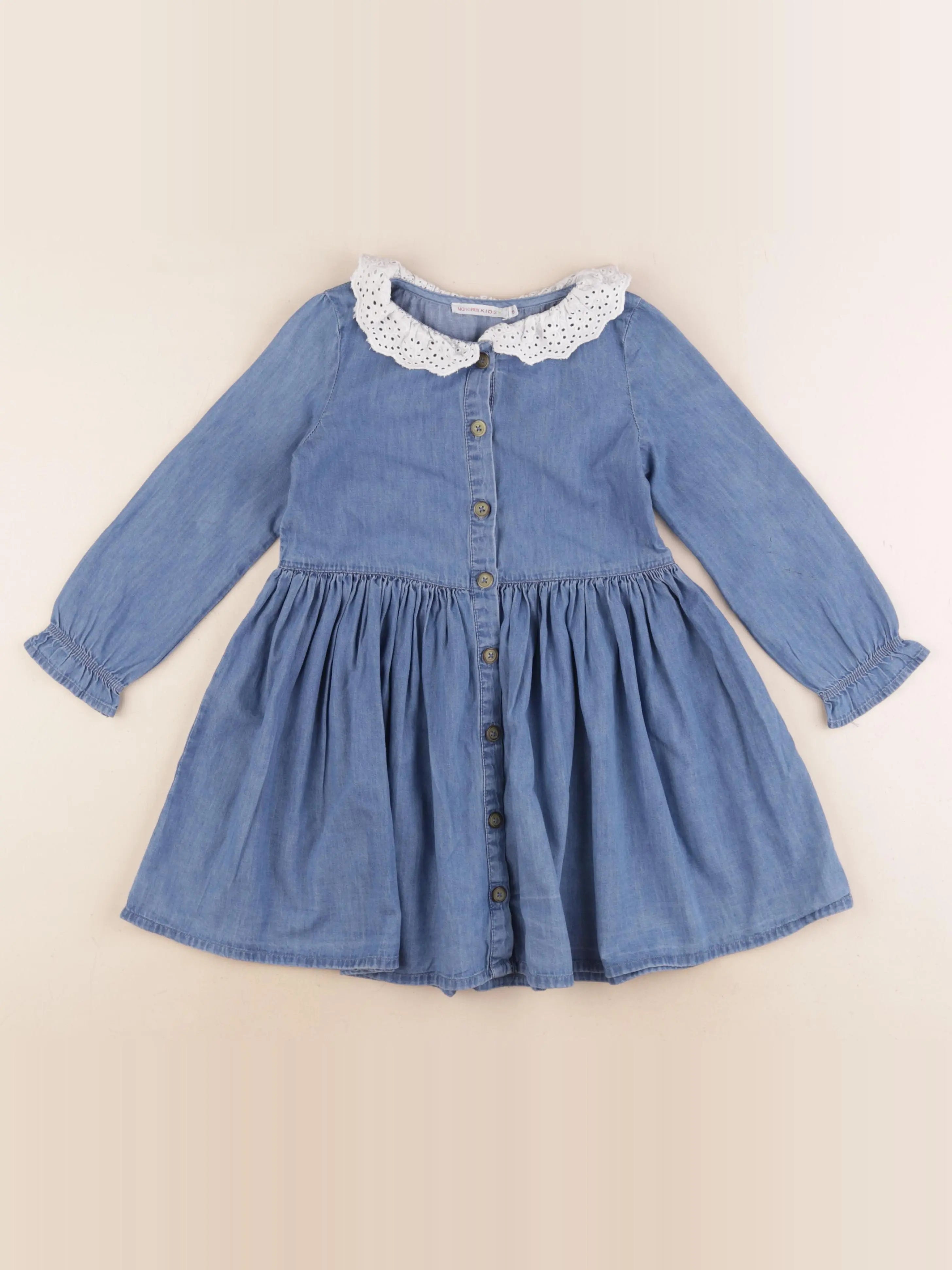 Monoprix - robe bleu - 5 ans