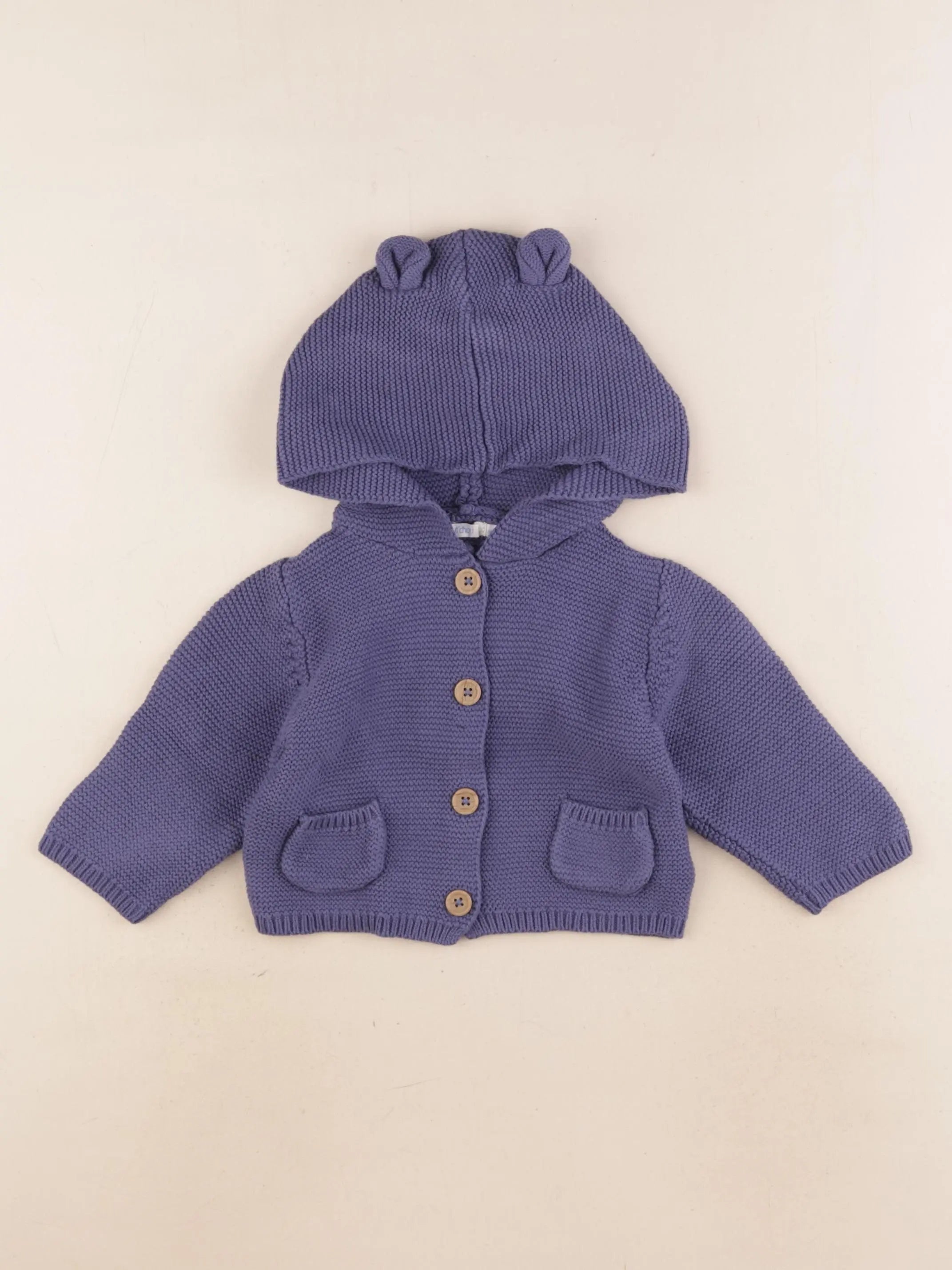 Boutchou - gilet bleu - 6 mois