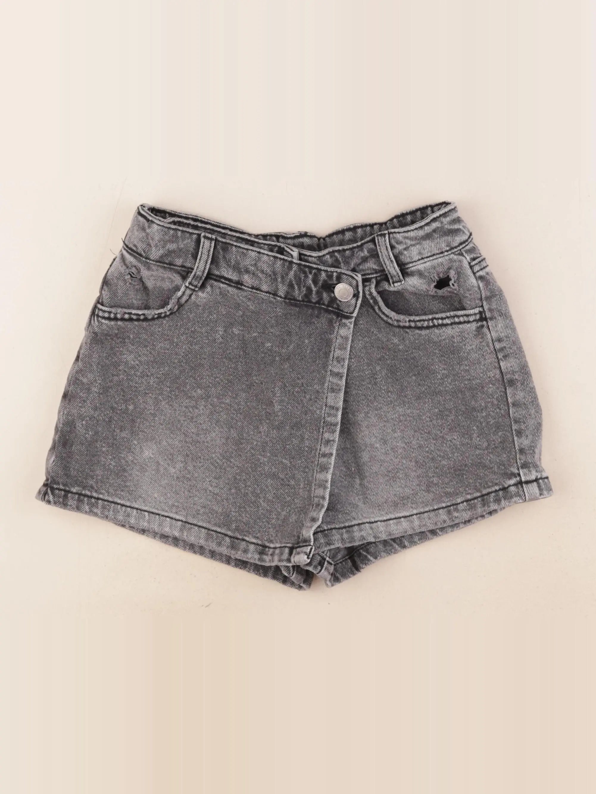 Zara - jupe short gris - 10 ans