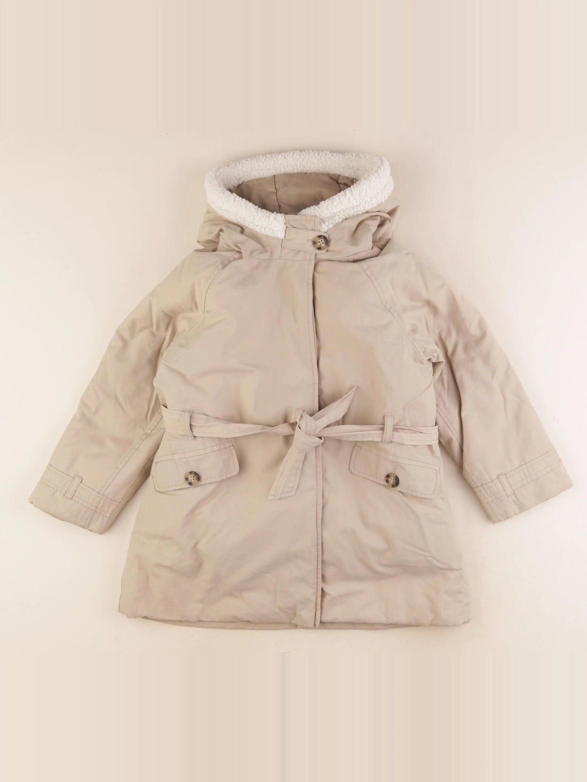 Vertbaudet - manteau beige - 8 ans