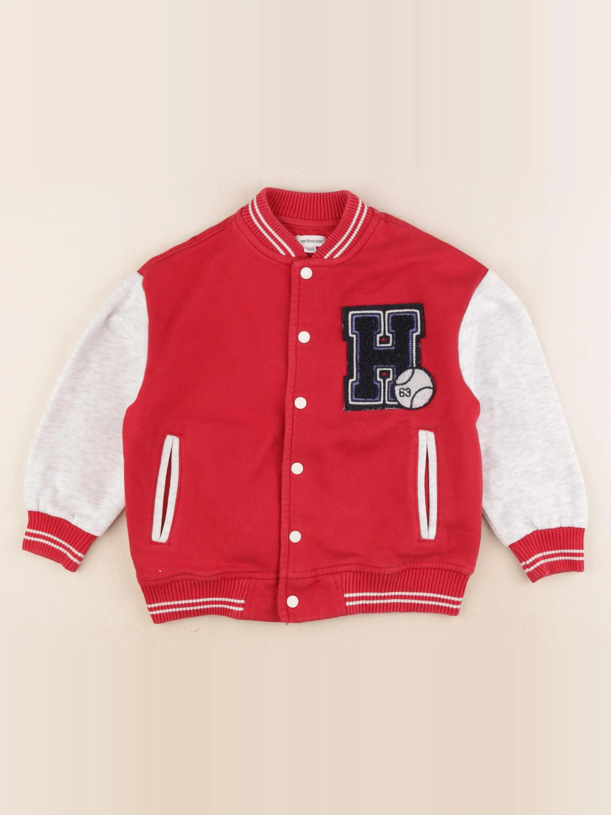 Vertbaudet - sweat rouge - 5 ans