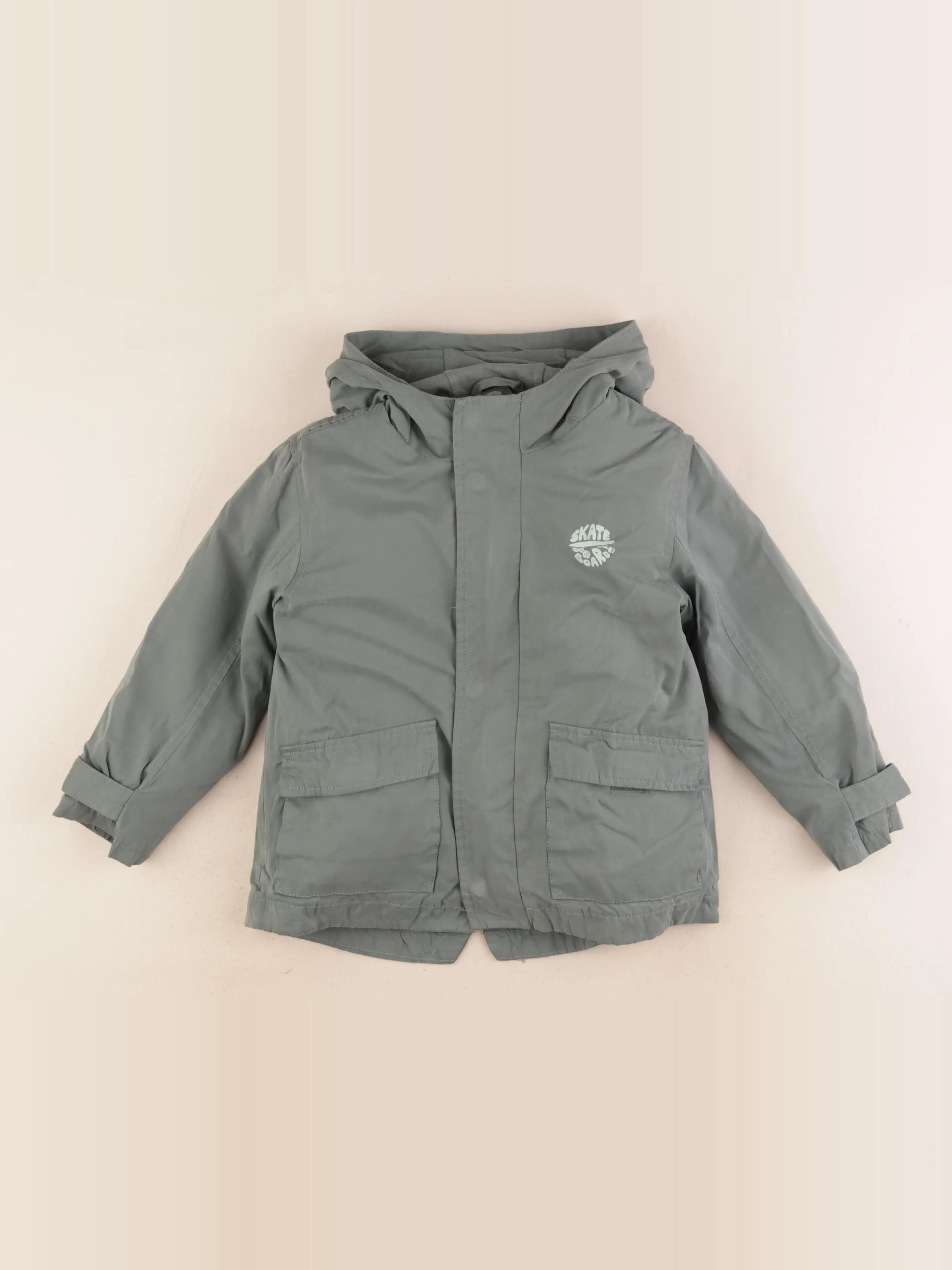 Vertbaudet - parka vert - 4 ans