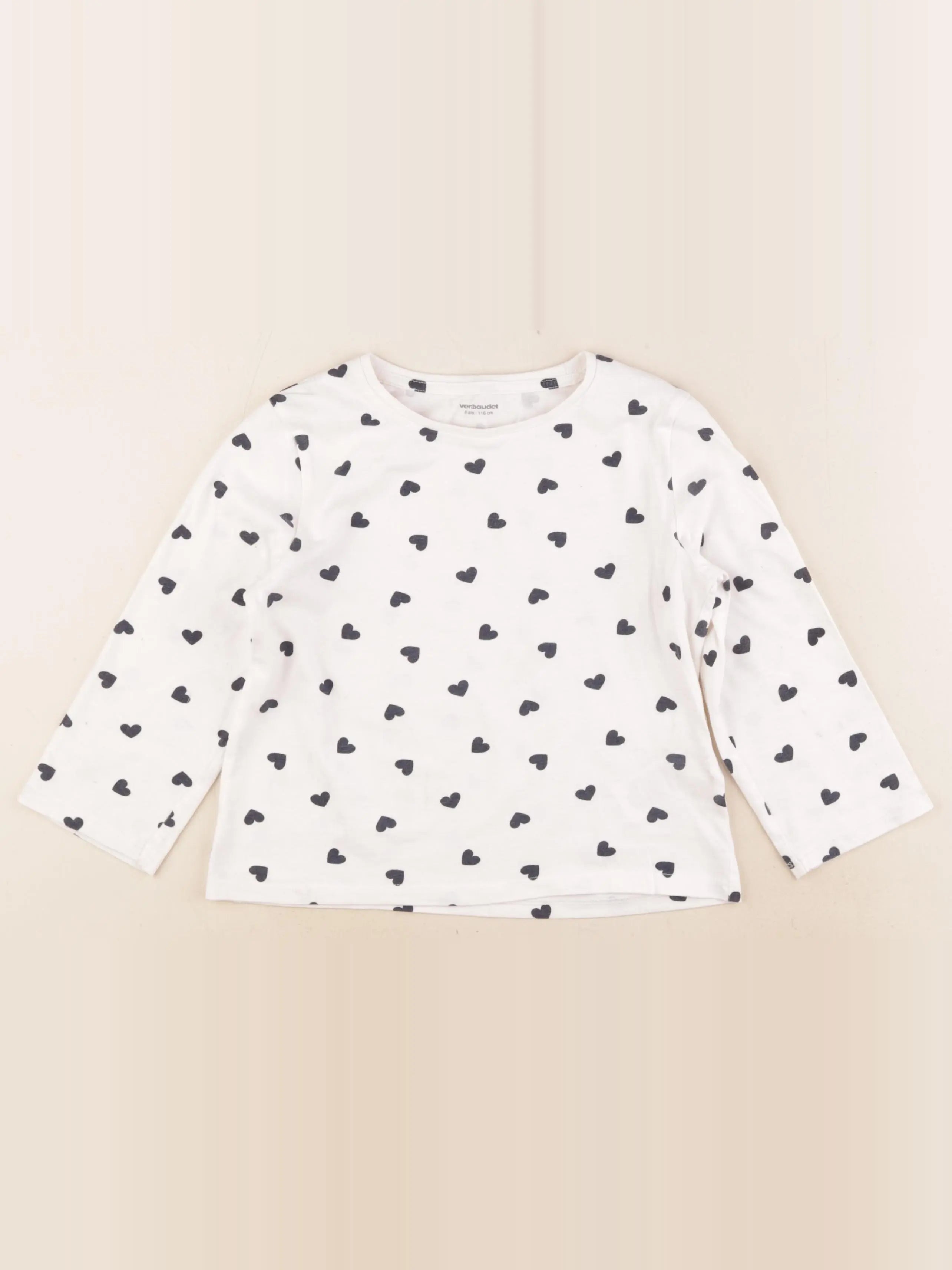Vertbaudet - tee-shirt blanc - 6 ans